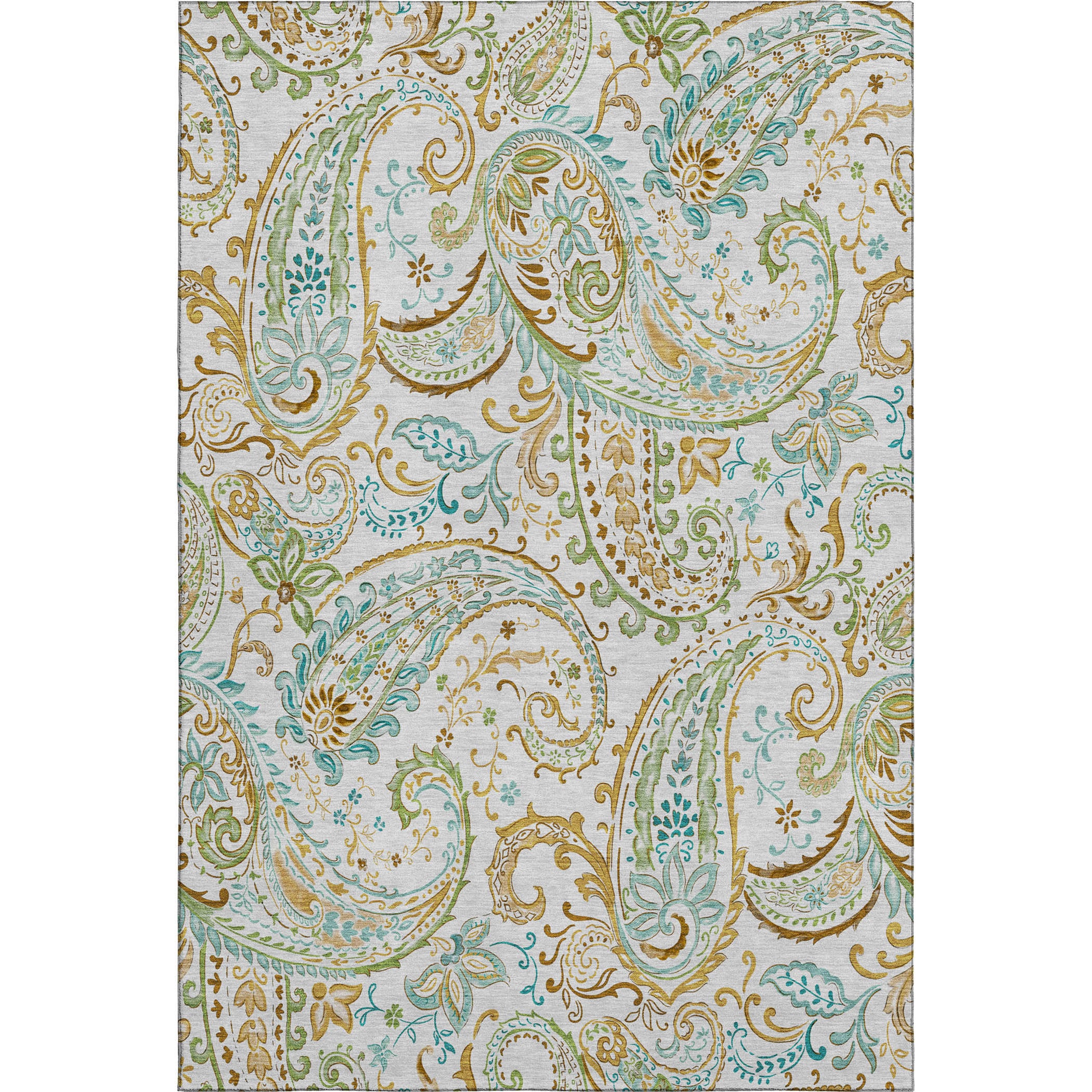 Queenstown Machine Washable Transitional Ivory Rug 2'6" x 3'10" #shape_Rectangle