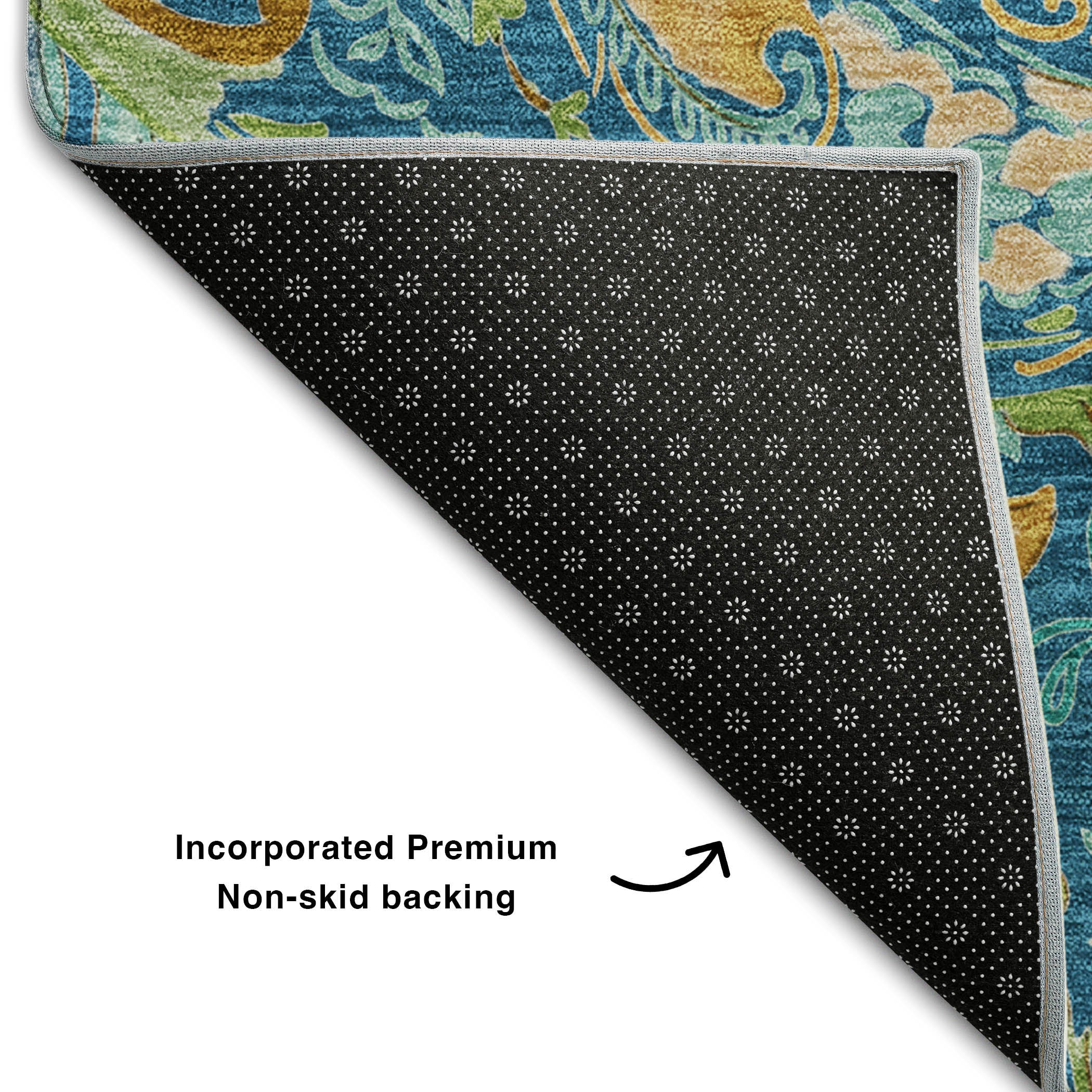 Queenstown Machine Washable Transitional Navy Blue Rug 1'8" x 2'6" #shape_Rectangle