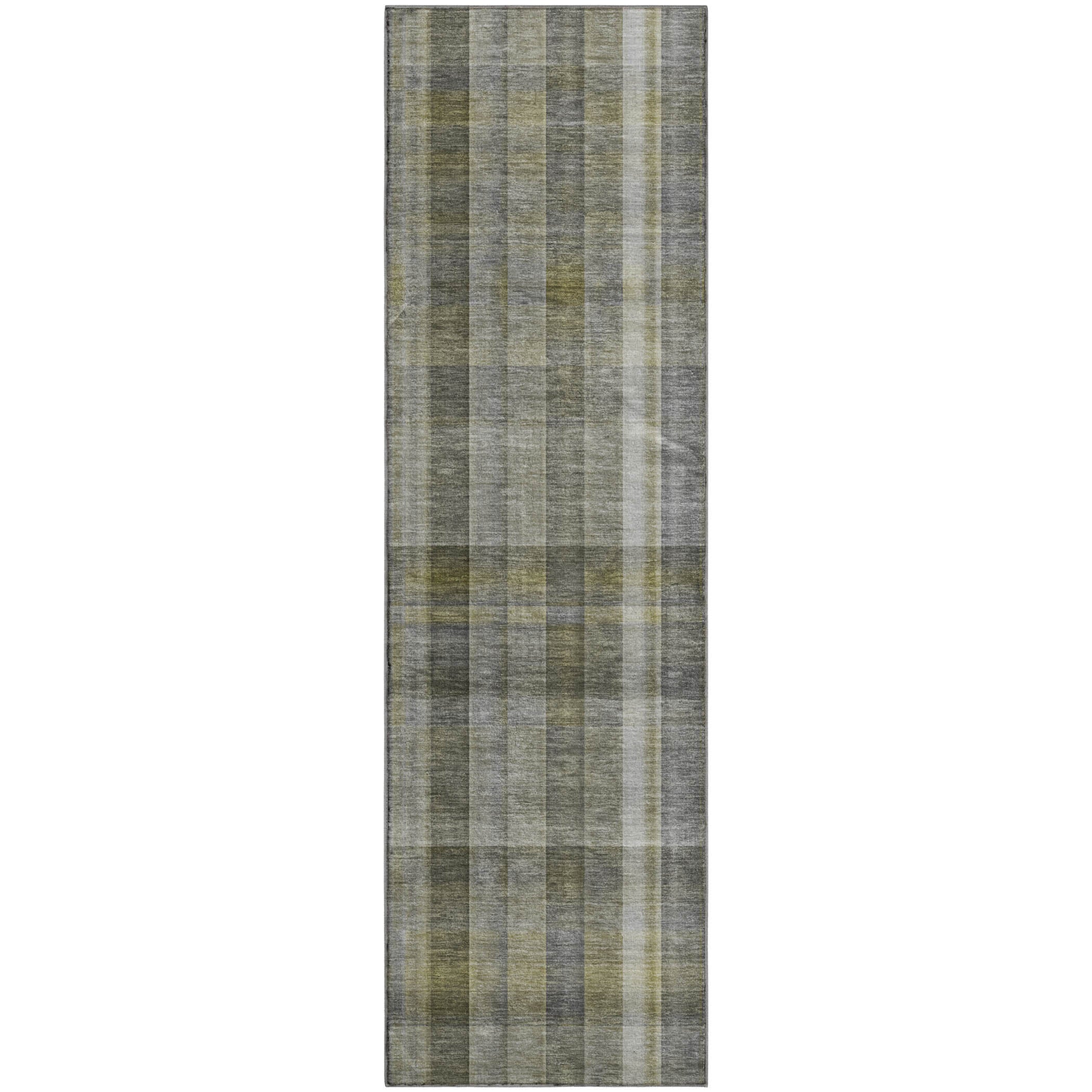 Mdina Machine Washable Transitional Gray Rug 2'3" x 7'6" #shape_Runner