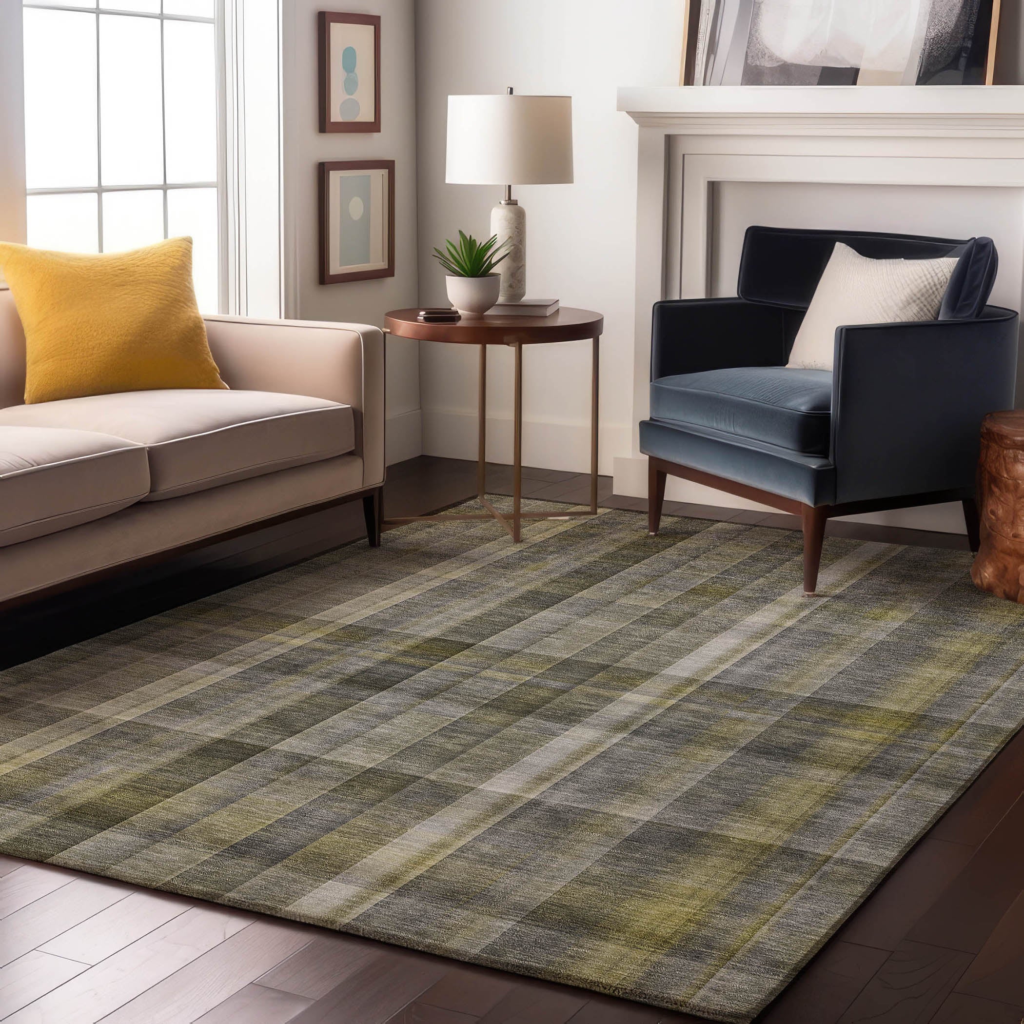 Mdina Machine Washable Transitional Gray Rug 2'6" x 3'10" #shape_Rectangle