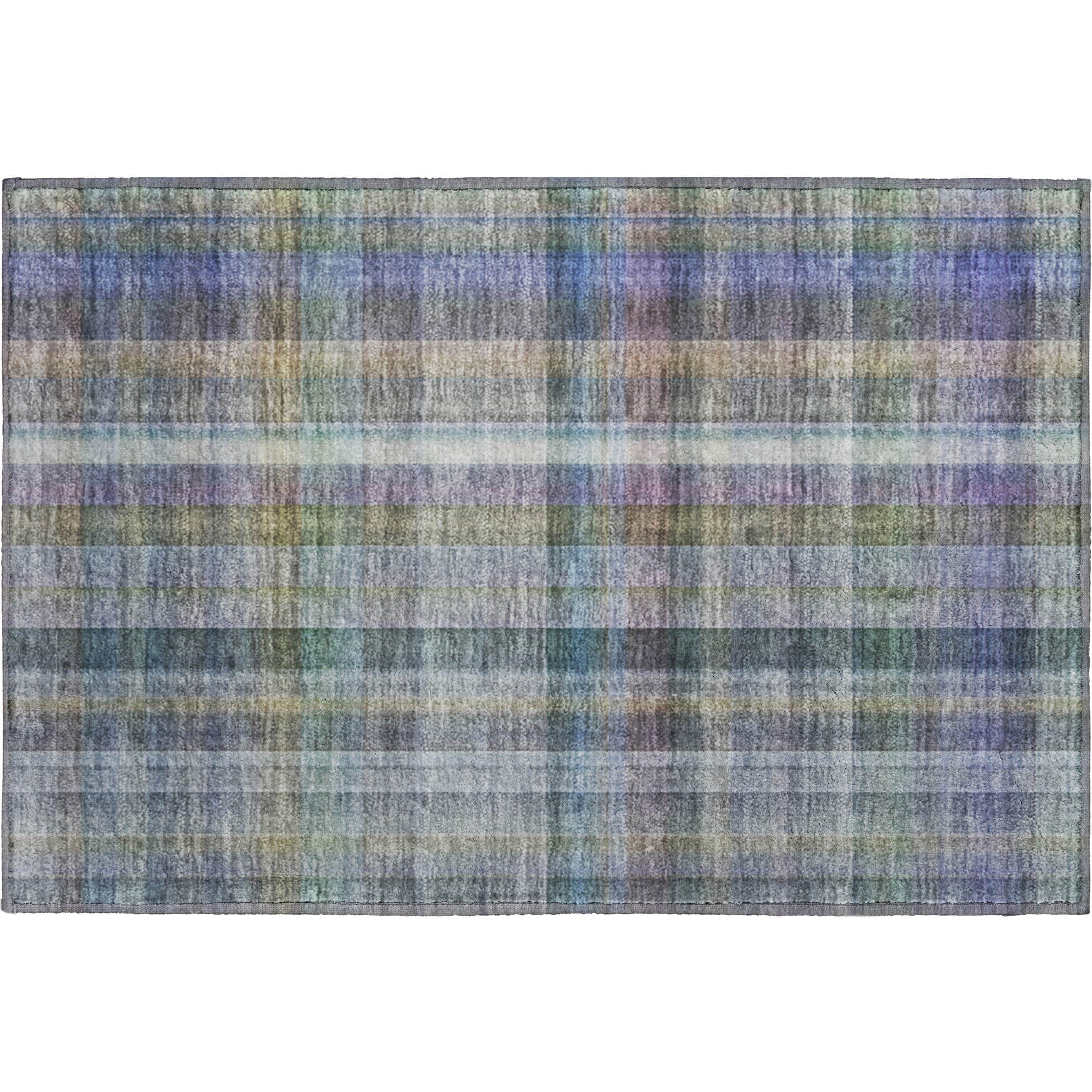 Mdina Machine Washable Transitional Green Rug 1'8" x 2'6" #shape_Rectangle