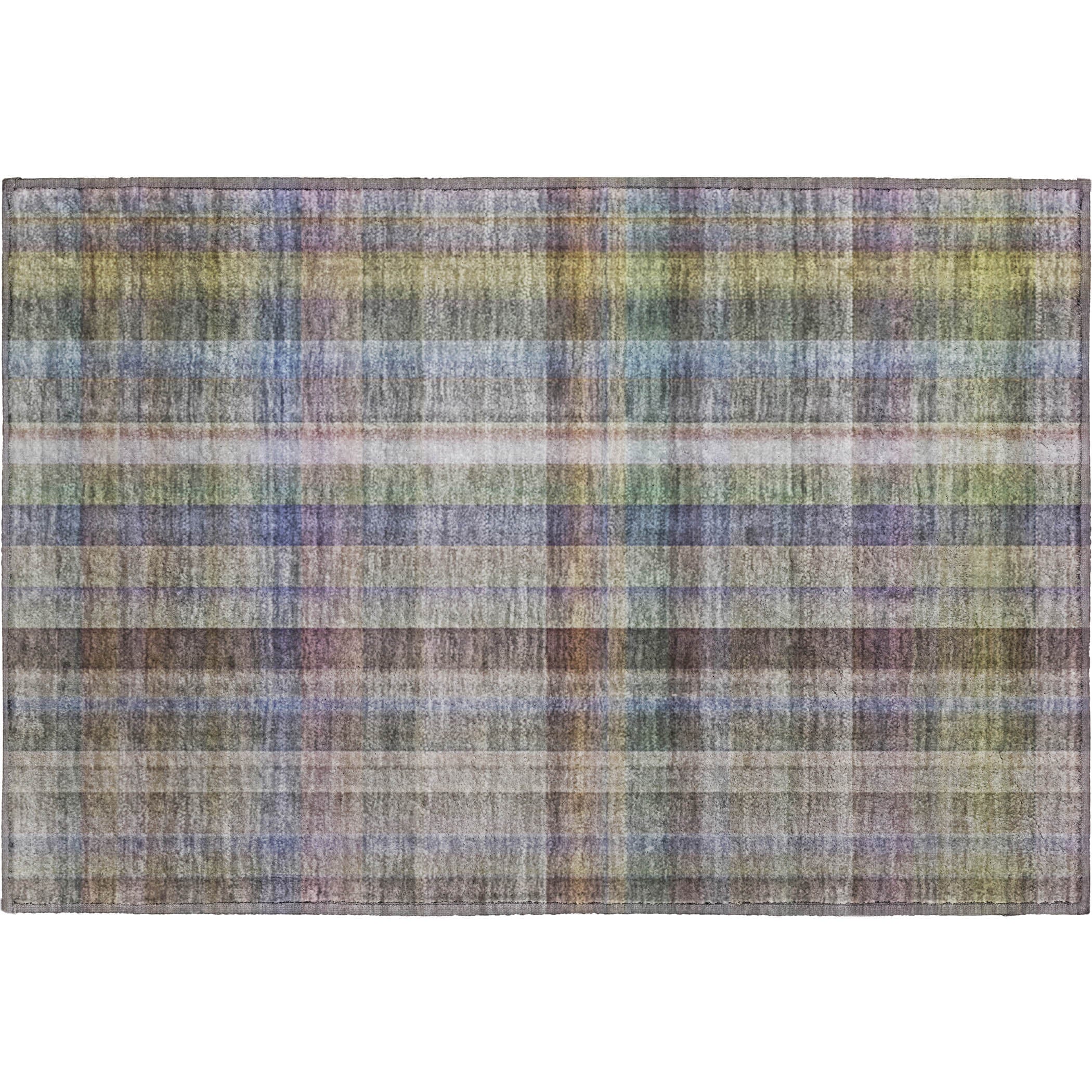 Mdina Machine Washable Transitional Pewter Gray Rug 1'8" x 2'6" #shape_Rectangle