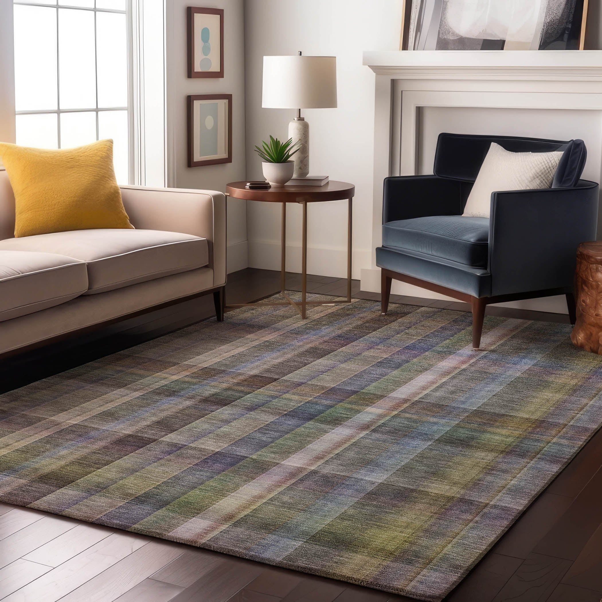 Mdina Machine Washable Transitional Pewter Gray Rug 2'6" x 3'10" #shape_Rectangle