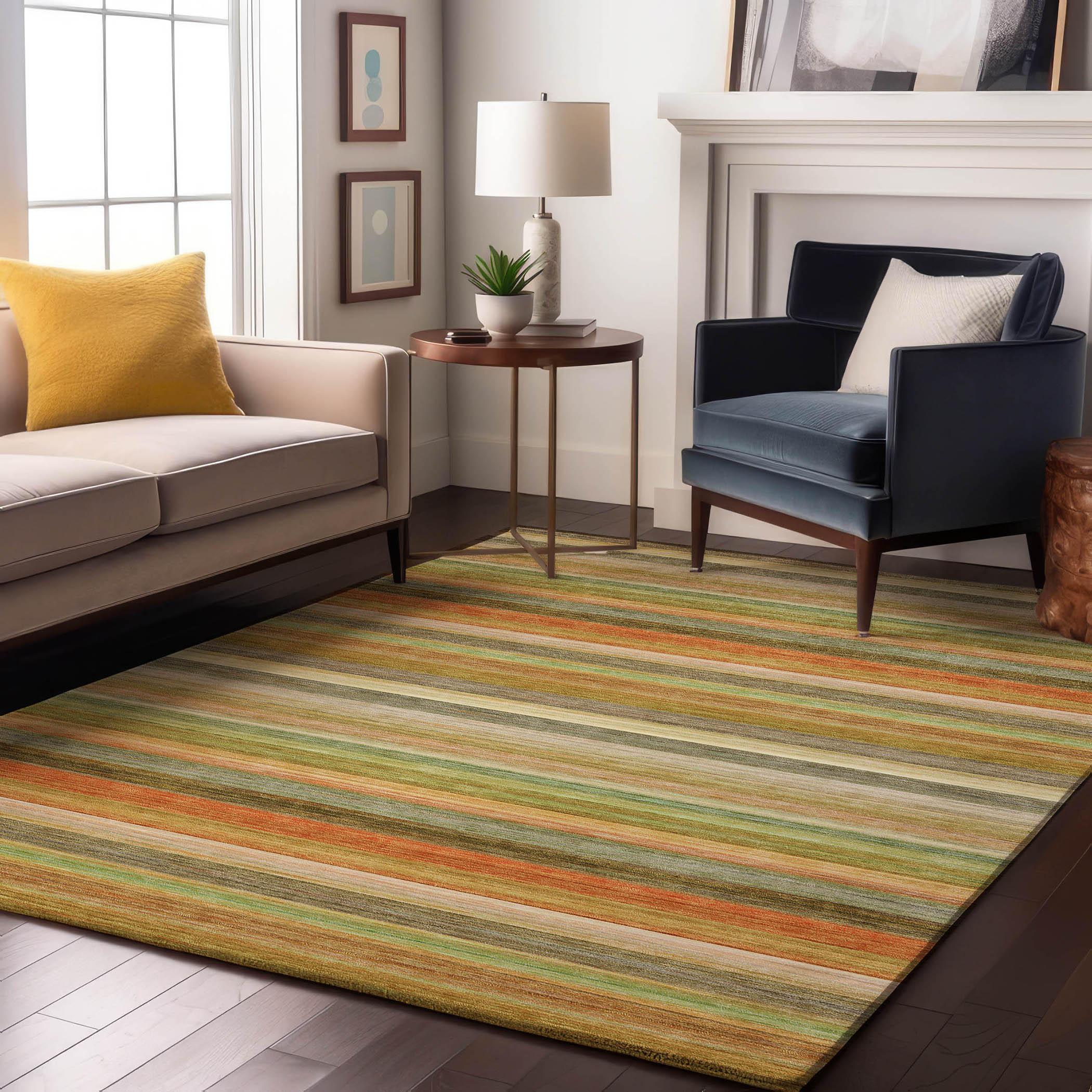 Chiang Mai Machine Washable Transitional Aloe Green Rug 2'6" x 3'10" #shape_Rectangle