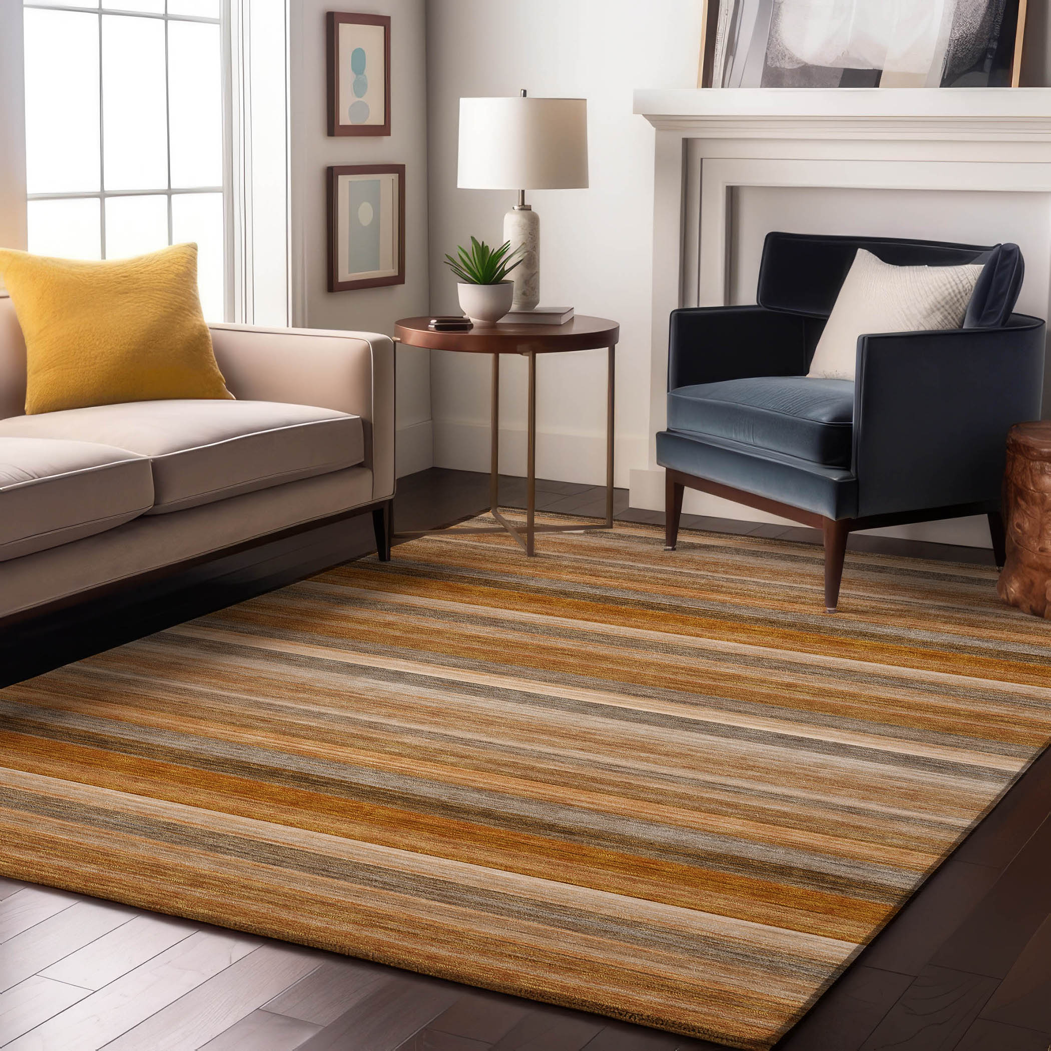 Chiang Mai Machine Washable Transitional Paprika Orange Rug 2'6" x 3'10" #shape_Rectangle
