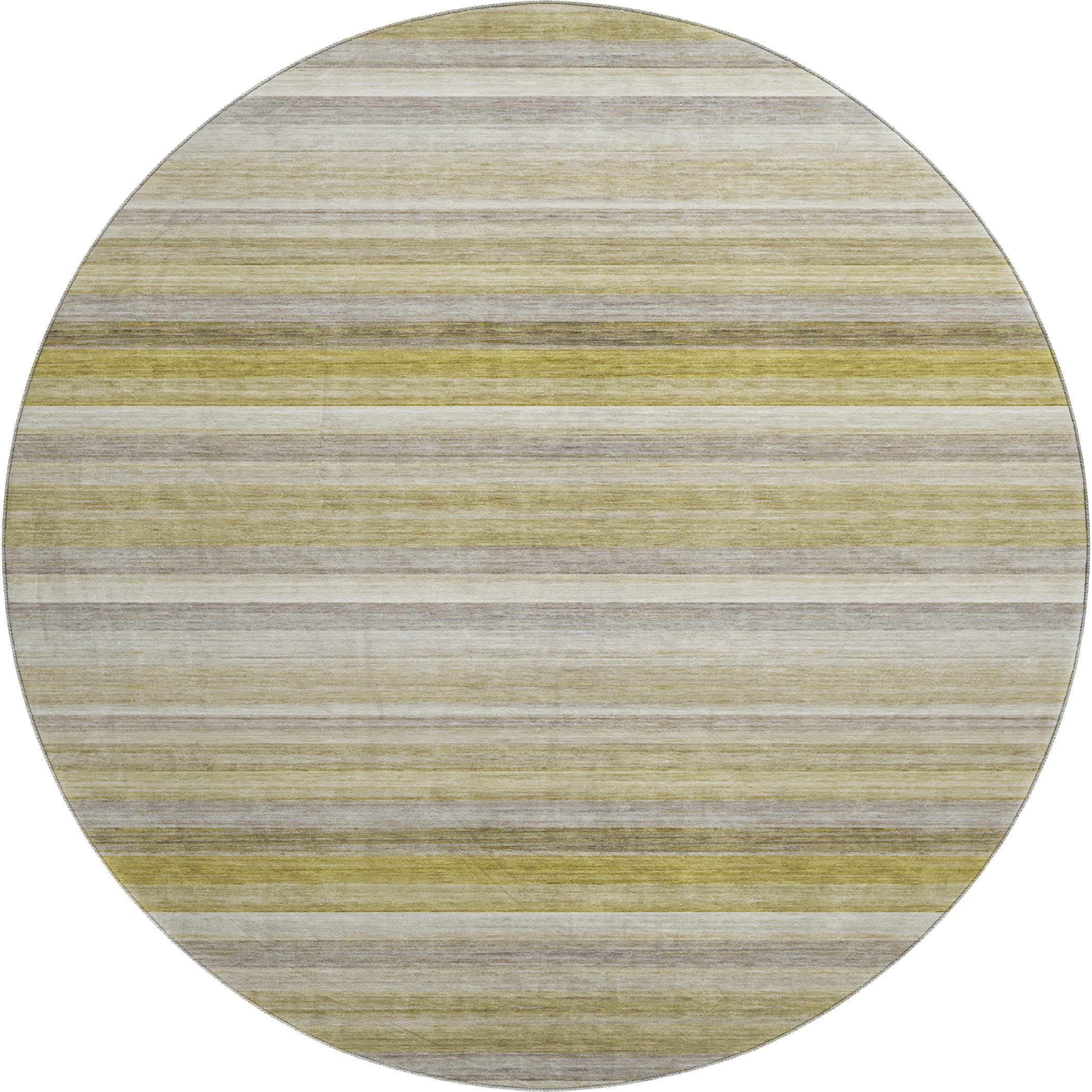 Chiang Mai Machine Washable Transitional Wheat Gold Rug 8' x 8' #shape_Round