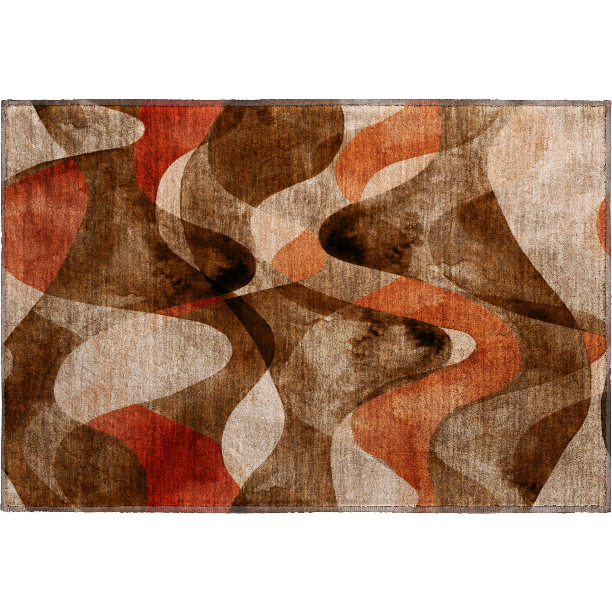 Cairo Machine Washable Contemporary Chocolate Brown Rug 1'8" x 2'6" #shape_Rectangle