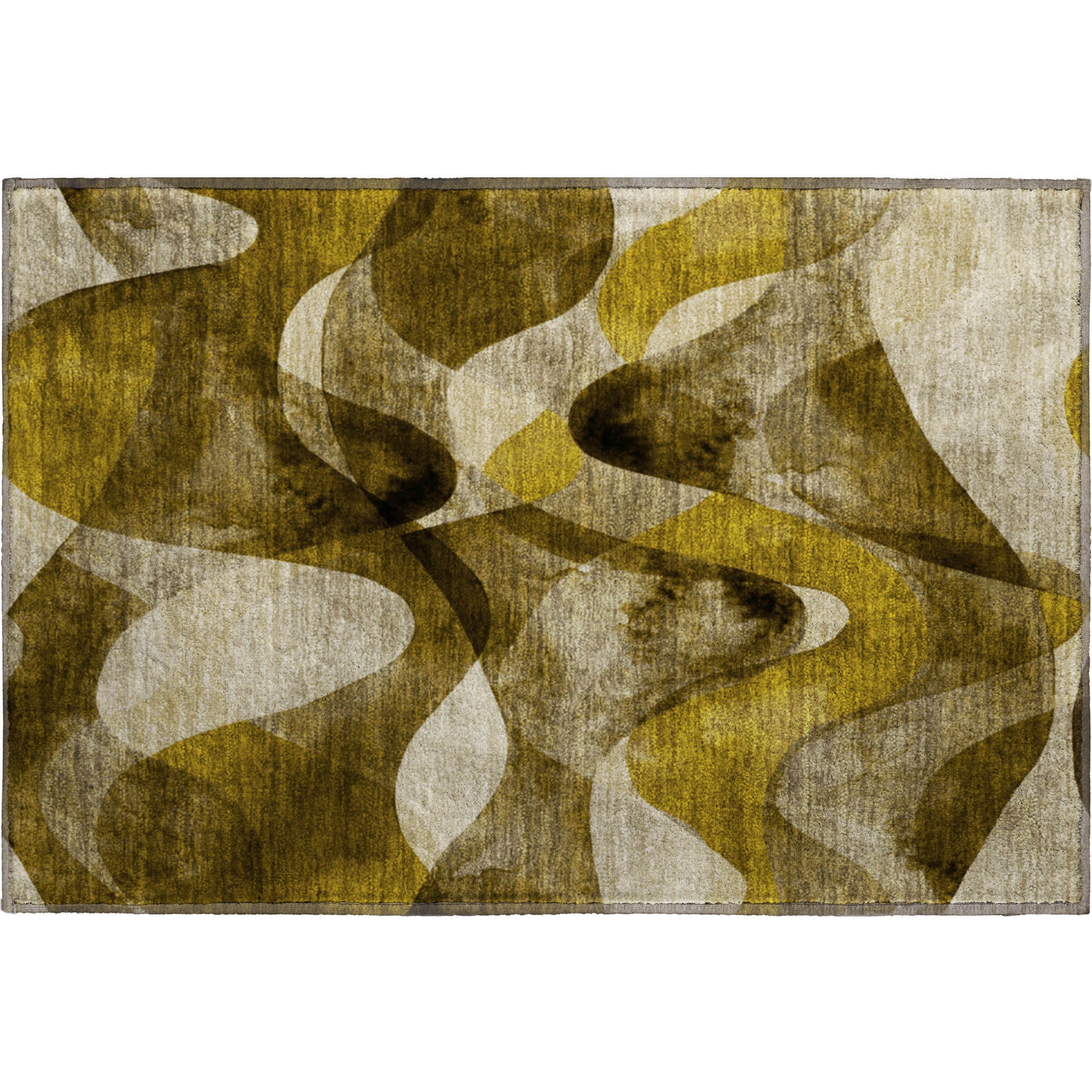 Cairo Machine Washable Contemporary Coffee Brown Rug 1'8" x 2'6" #shape_Rectangle