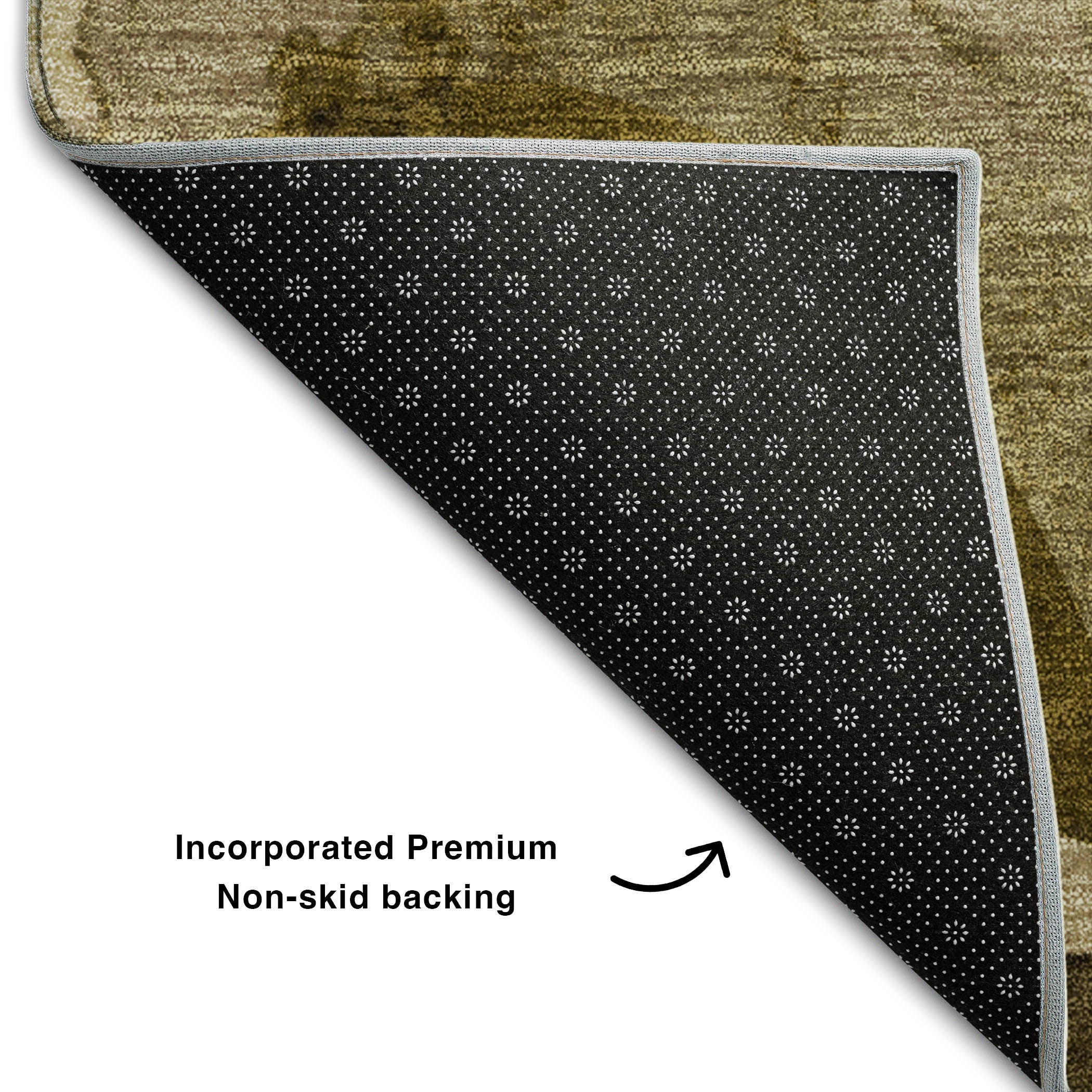 Cairo Machine Washable Contemporary Coffee Brown Rug 1'8" x 2'6" #shape_Rectangle