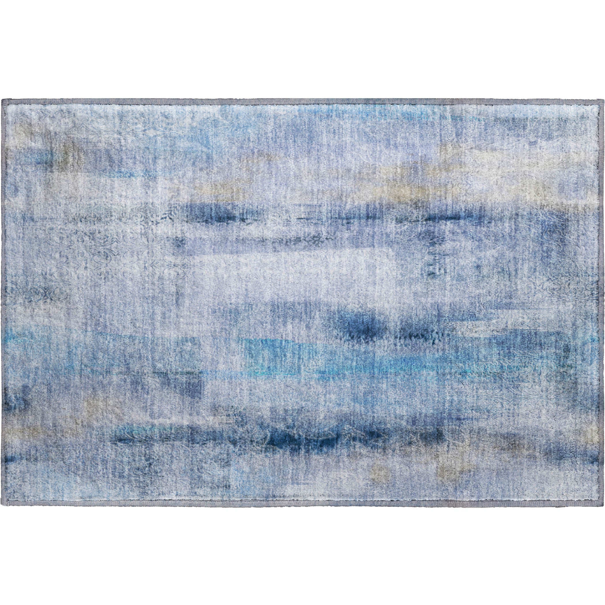 Bogota Machine Washable Transitional Blue Rug 1'8" x 2'6" #shape_Rectangle