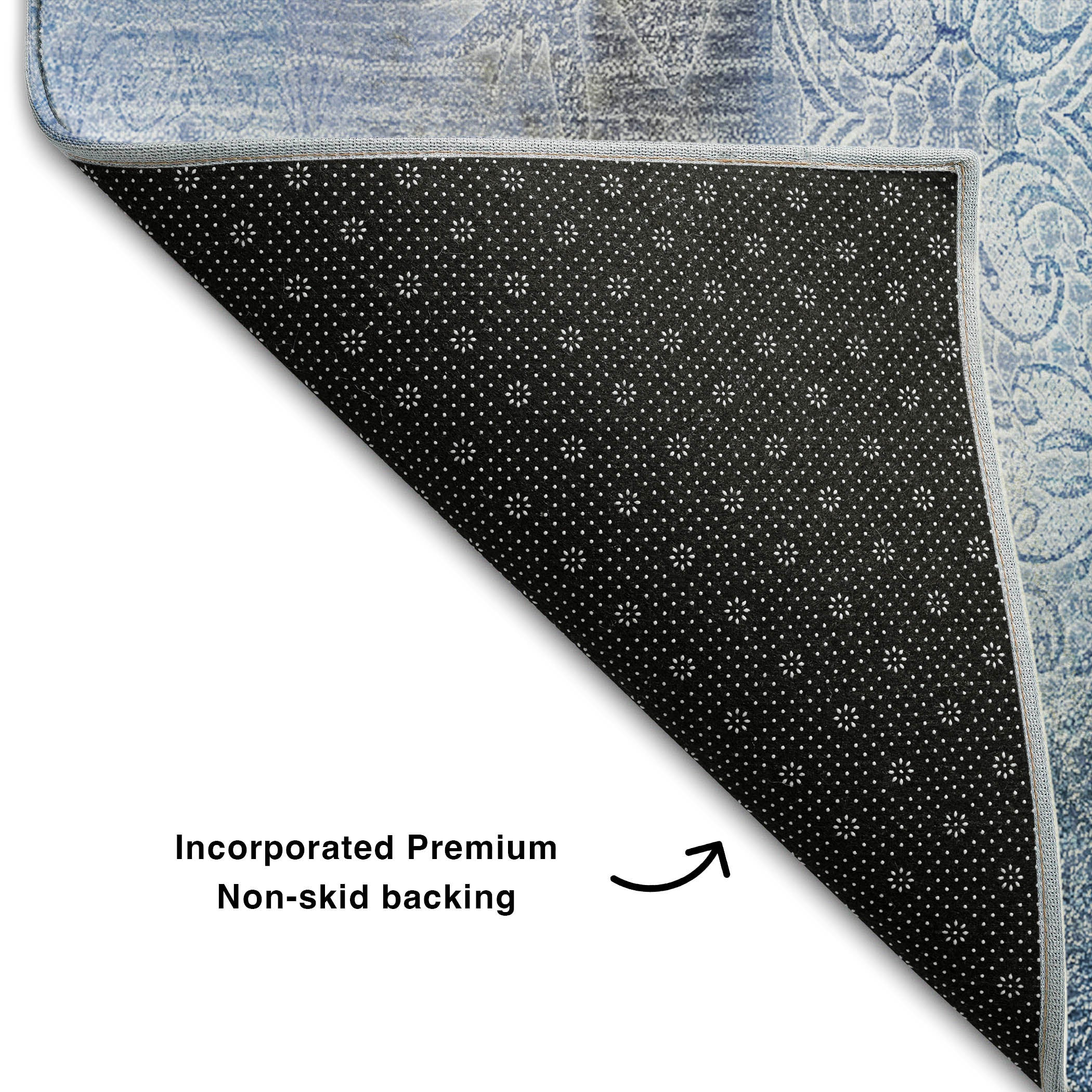 Bogota Machine Washable Transitional Blue Rug 1'8" x 2'6" #shape_Rectangle
