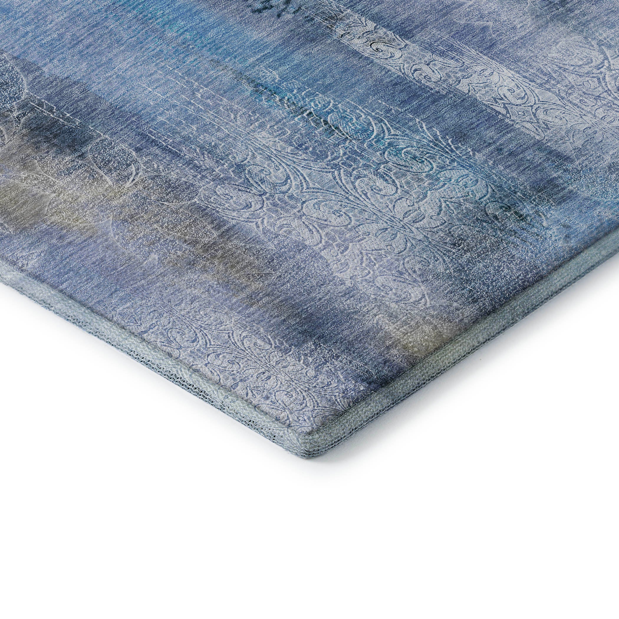 Bogota Machine Washable Transitional Blue Rug 1'8" x 2'6" #shape_Rectangle