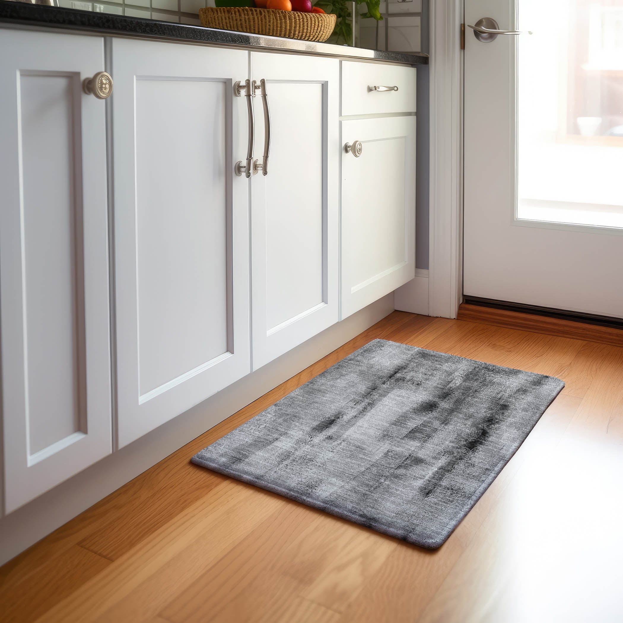 Bogota Machine Washable Transitional Gray Rug 1'8" x 2'6" #shape_Rectangle