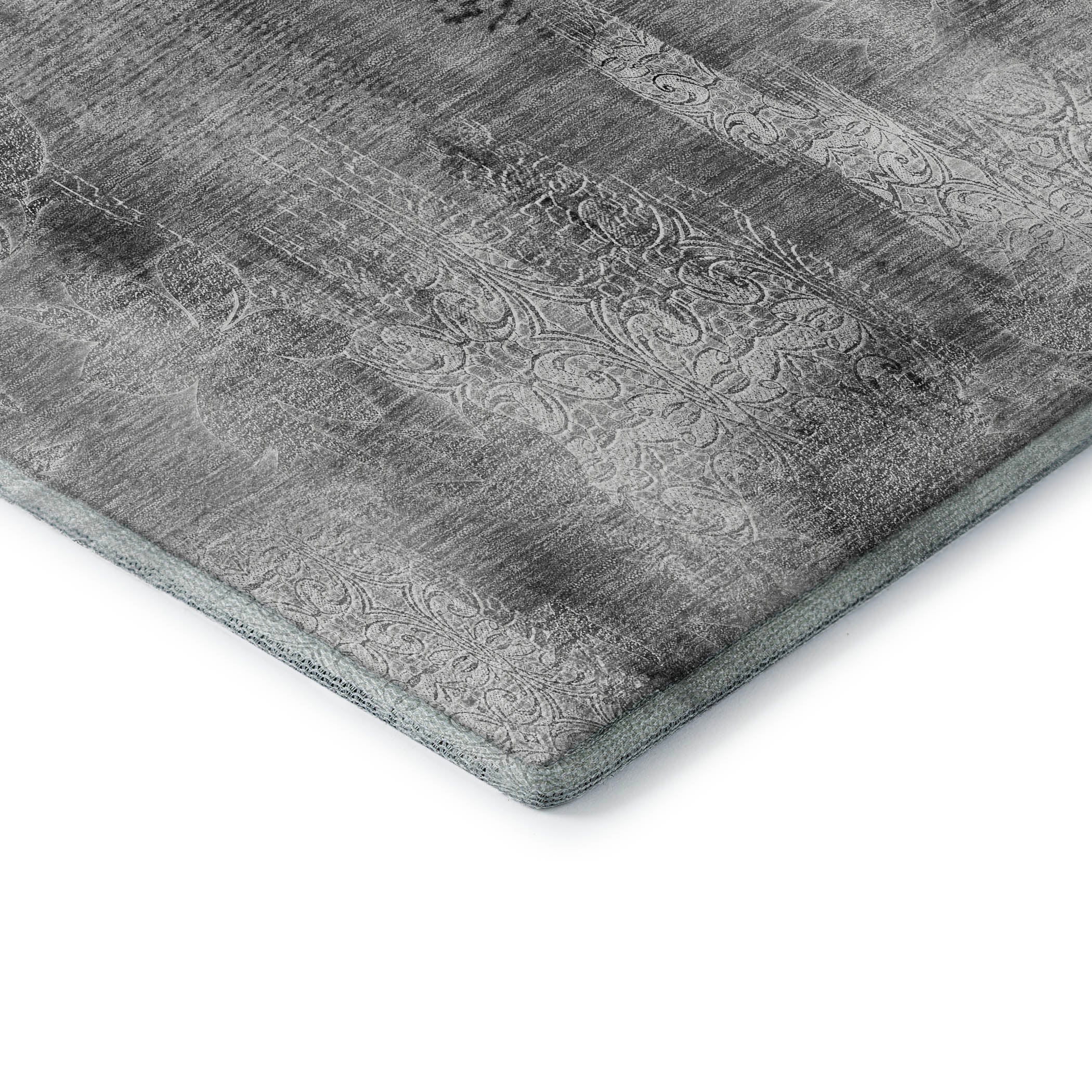 Bogota Machine Washable Transitional Gray Rug 1'8" x 2'6" #shape_Rectangle