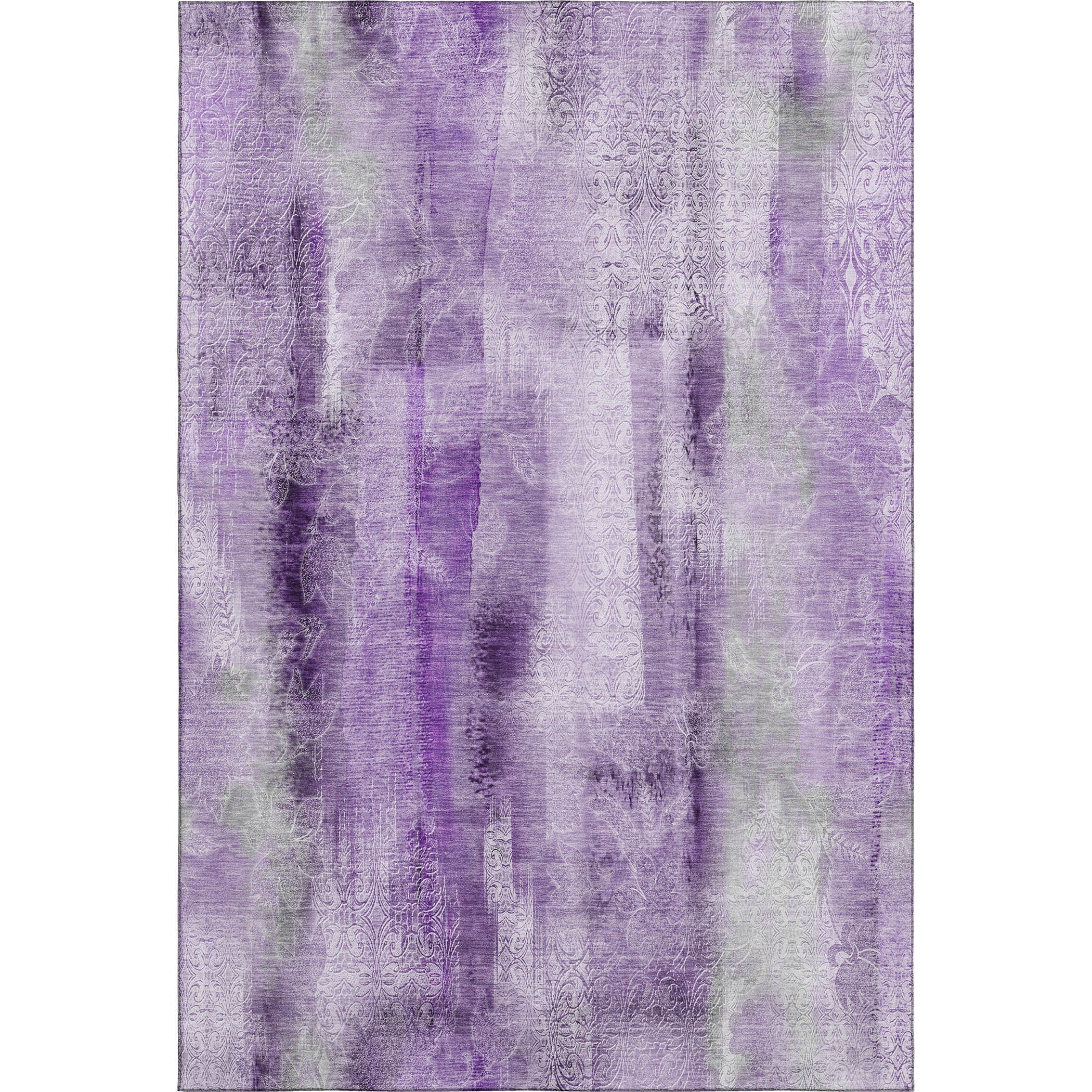 Bogota Machine Washable Transitional Purple Rug 2'6" x 3'10" #shape_Rectangle