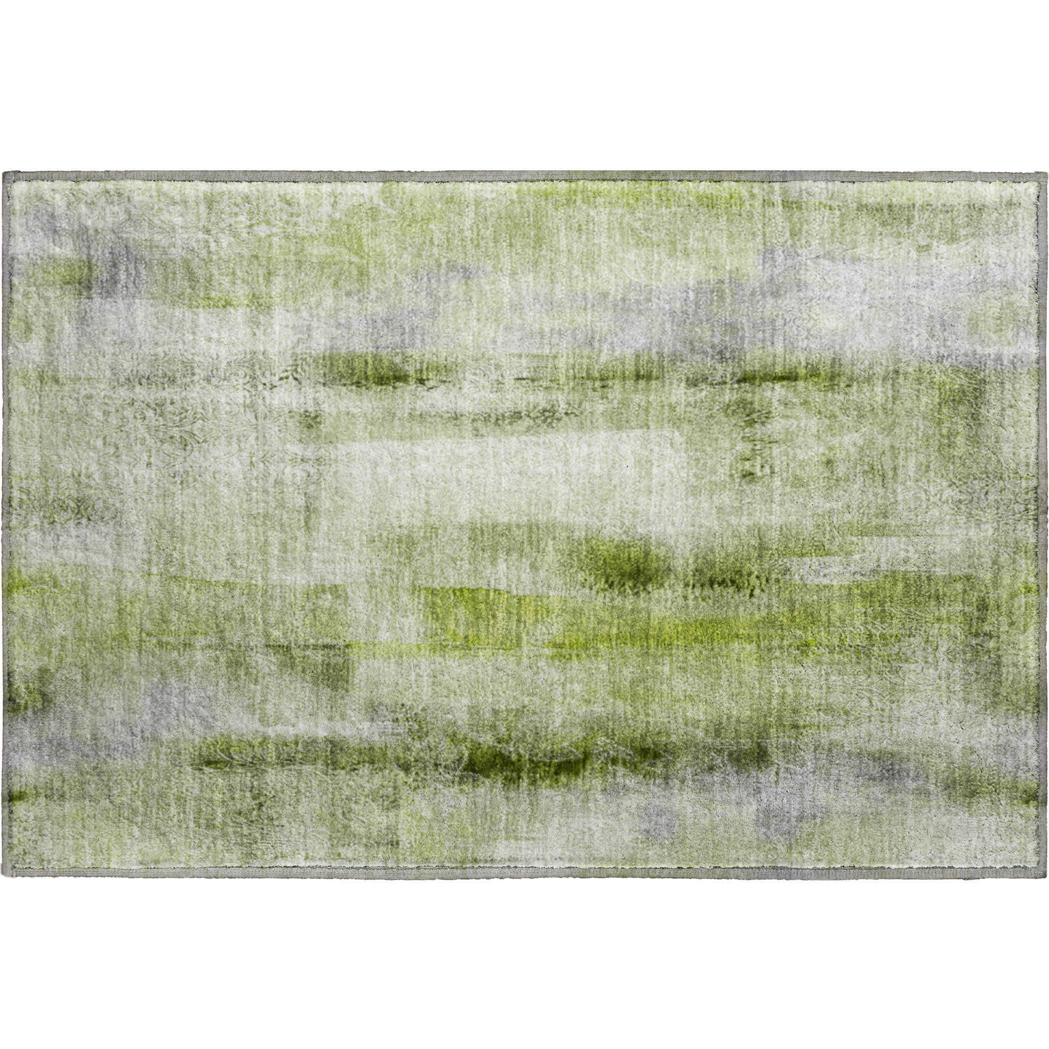 Bogota Machine Washable Transitional Sage Green Rug 1'8" x 2'6" #shape_Rectangle