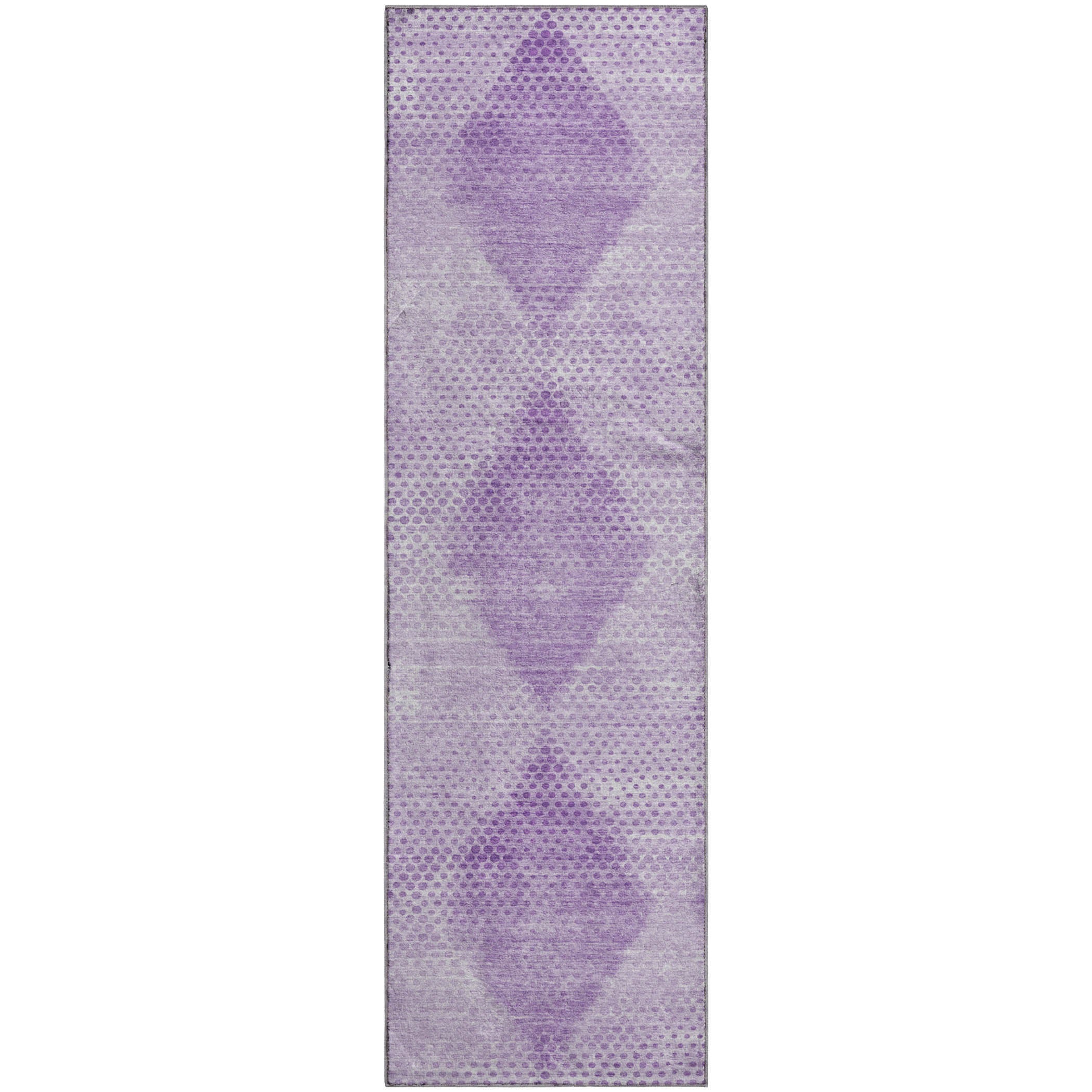 Kyoto Machine Washable Transitional Lavender Purple Rug 2'3" x 7'6" #shape_Runner