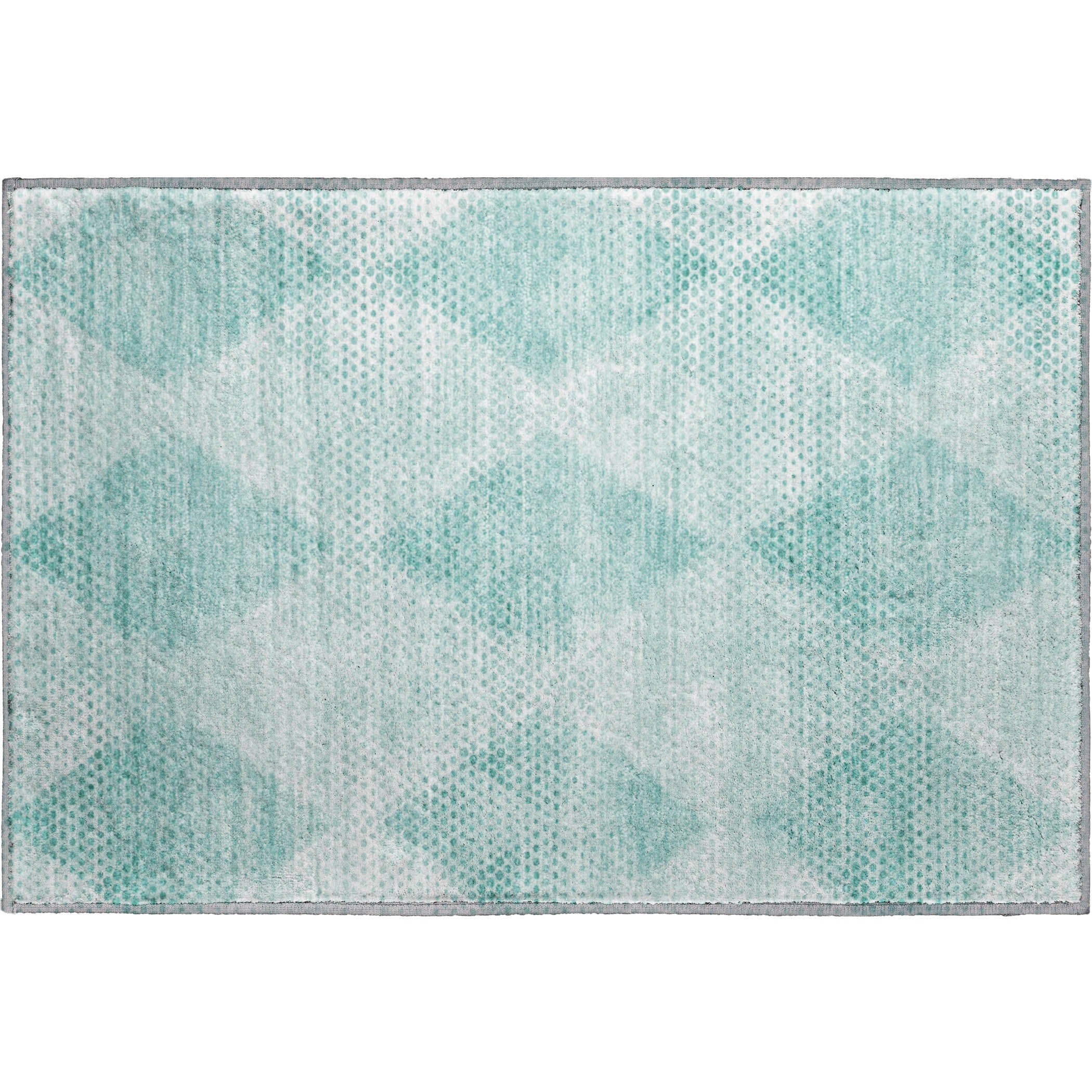Kyoto Machine Washable Transitional Teal Rug 1'8" x 2'6" #shape_Rectangle