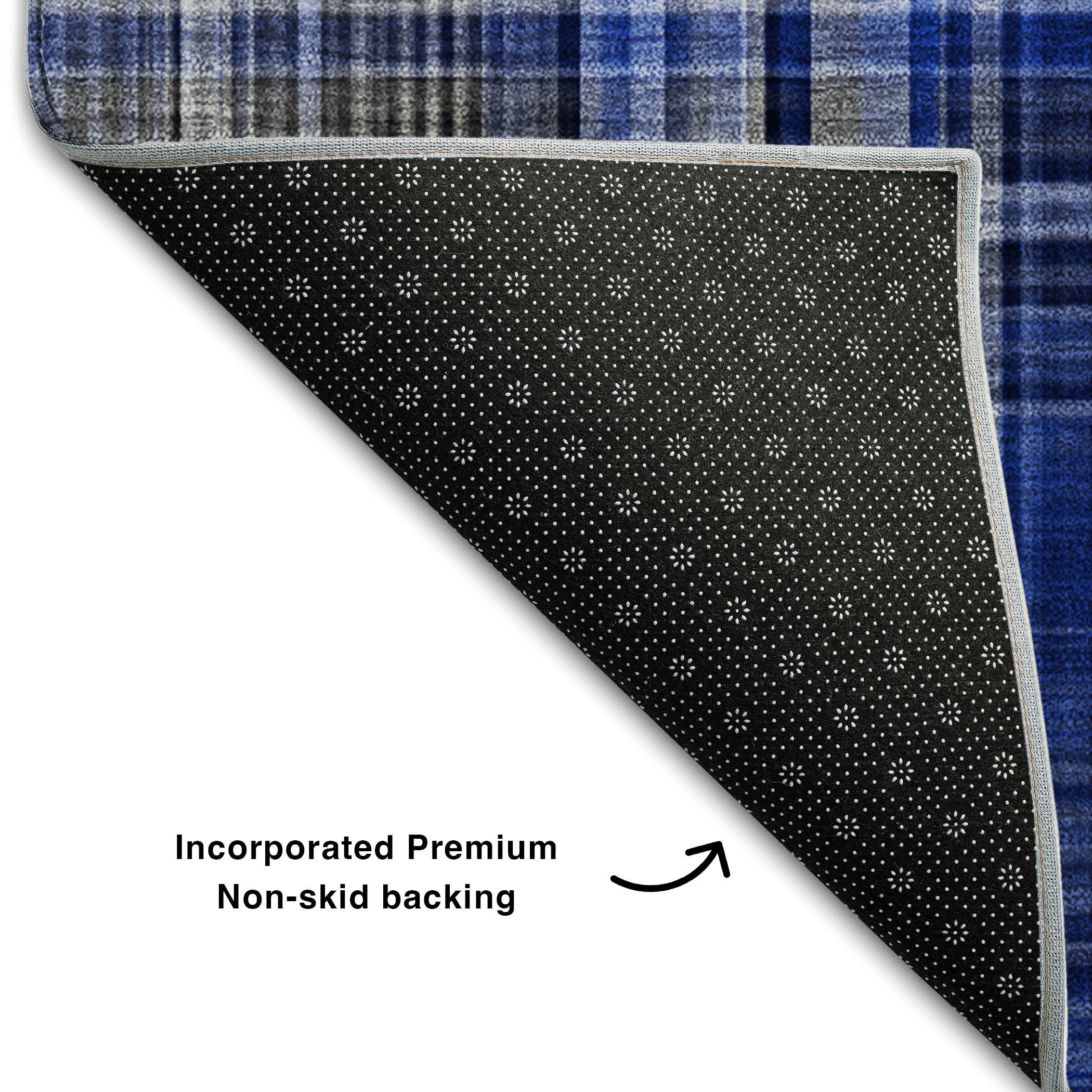 Tallinn Machine Washable Transitional Navy Blue Rug 1'8" x 2'6" #shape_Rectangle