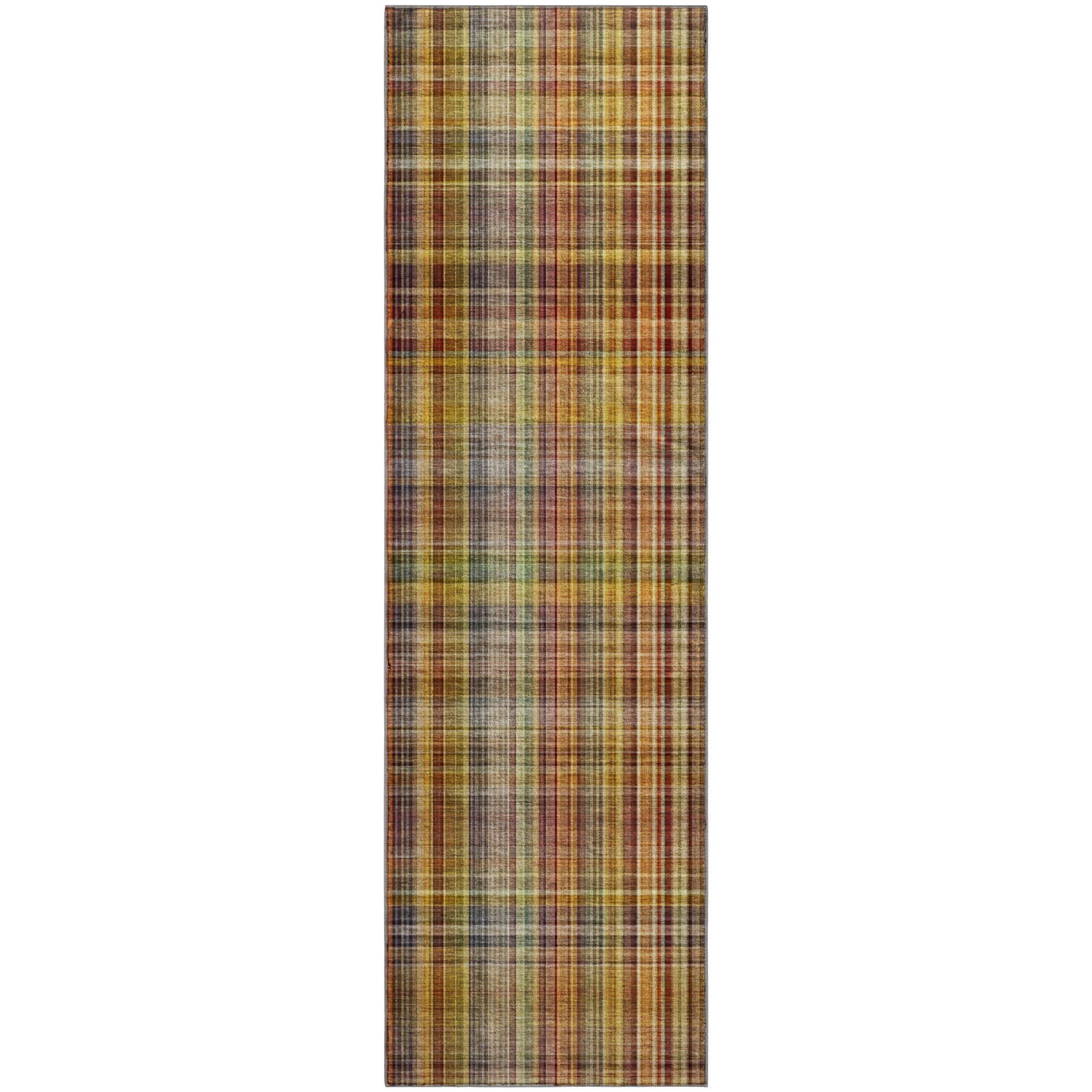 Tallinn Machine Washable Transitional Paprika Orange Rug 2'3" x 7'6" #shape_Runner