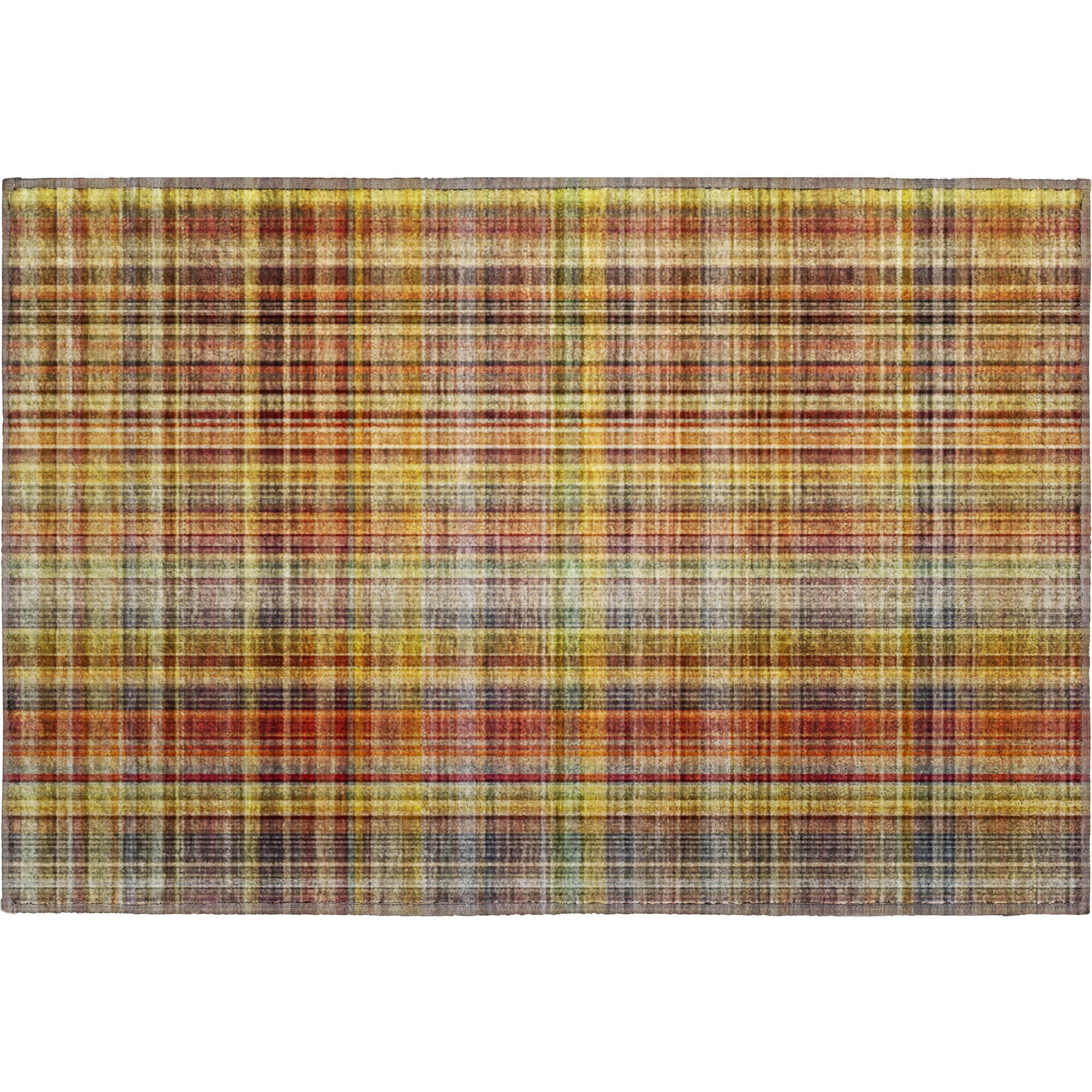 Tallinn Machine Washable Transitional Paprika Orange Rug 1'8" x 2'6" #shape_Rectangle