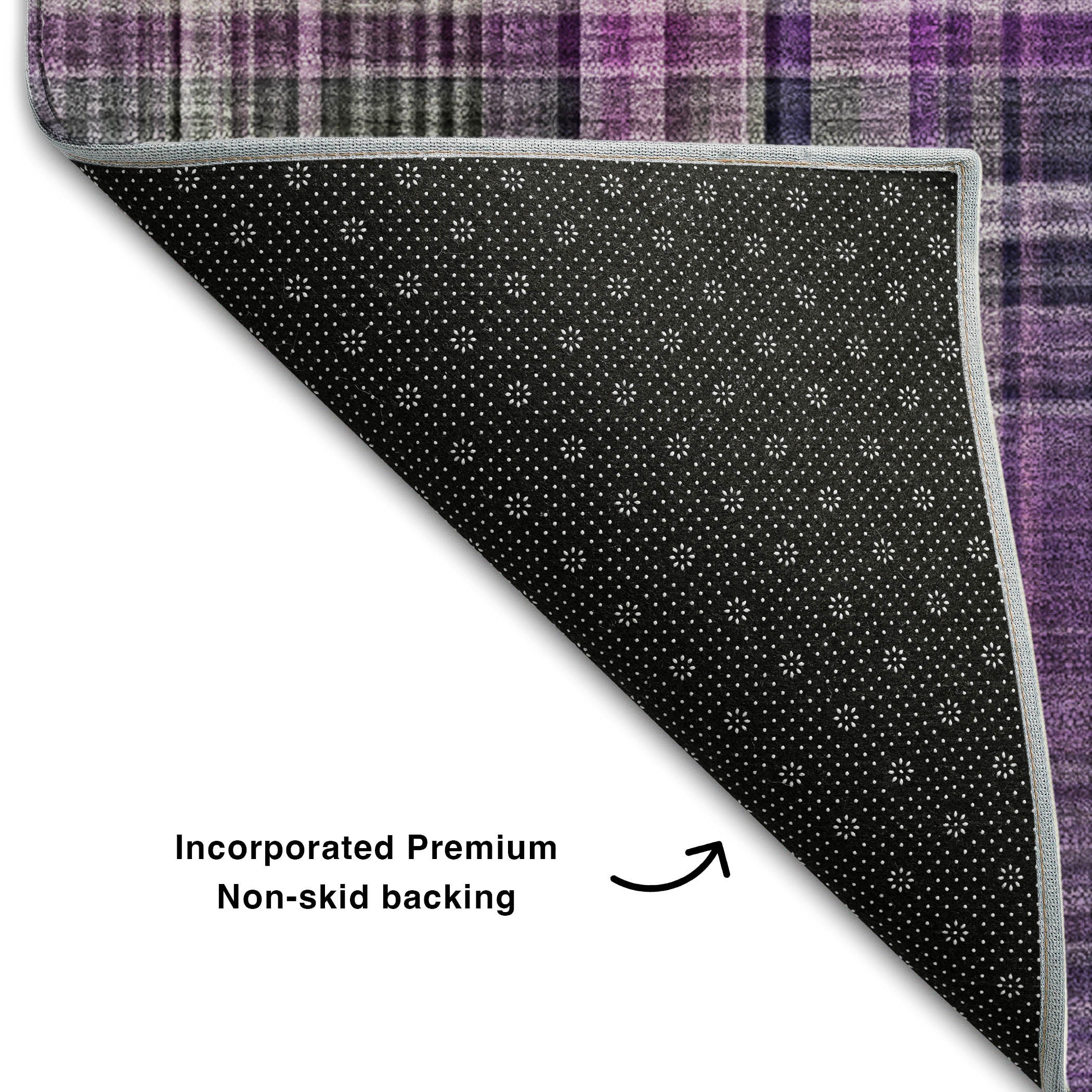 Tallinn Machine Washable Transitional Purple Rug 1'8" x 2'6" #shape_Rectangle