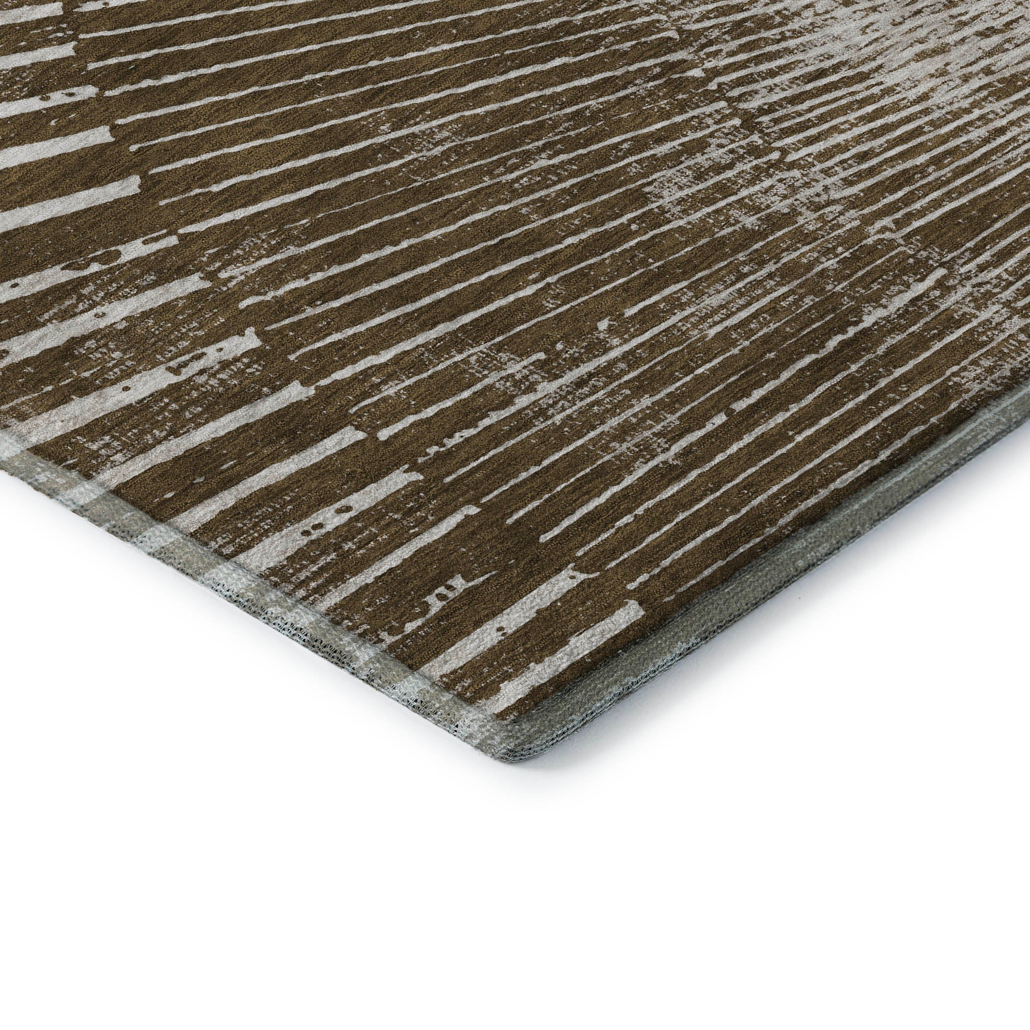 Split Machine Washable Transitional Chocolate Brown Rug 1'8" x 2'6" #shape_Rectangle
