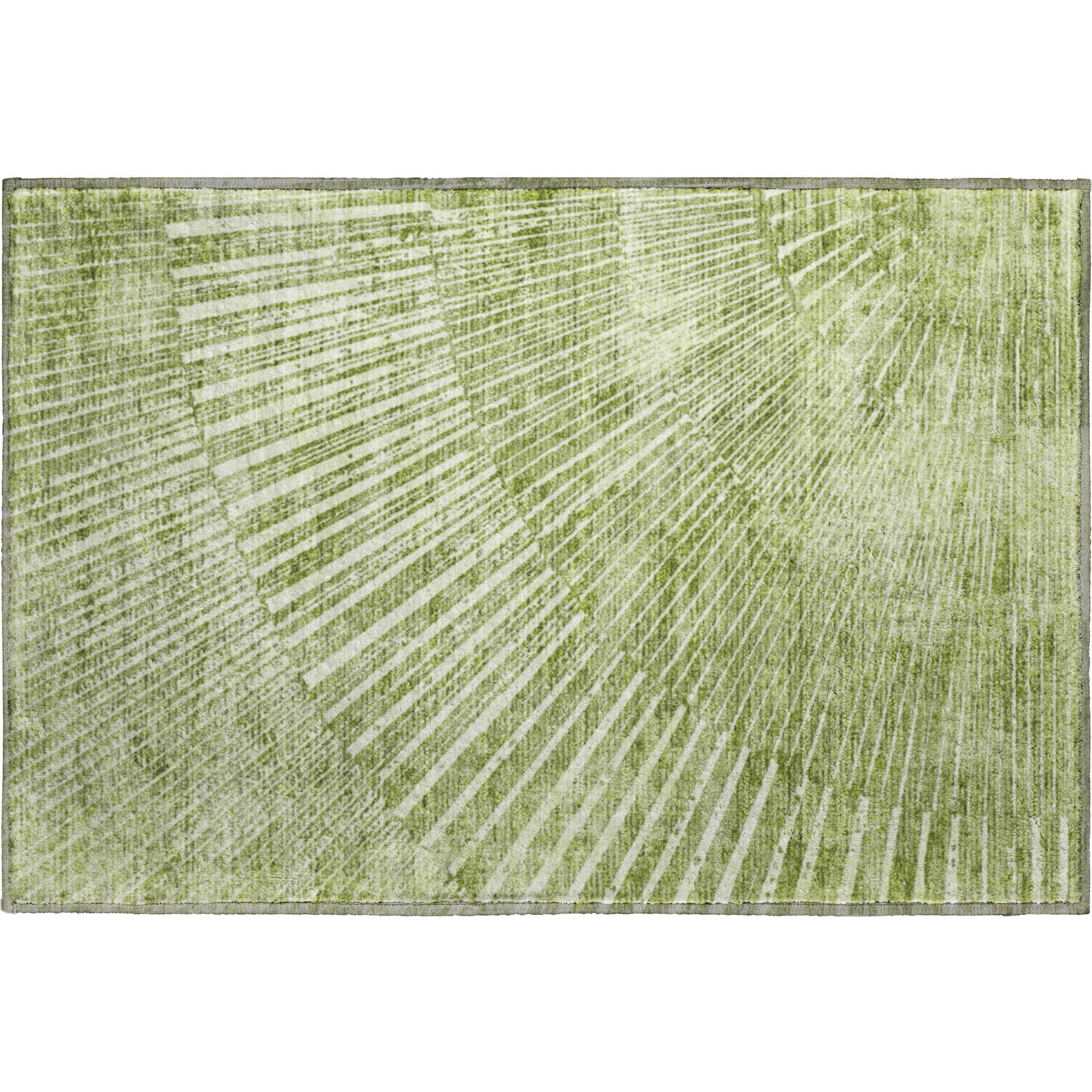 Split Machine Washable Transitional Sage Green Rug 1'8" x 2'6" #shape_Rectangle
