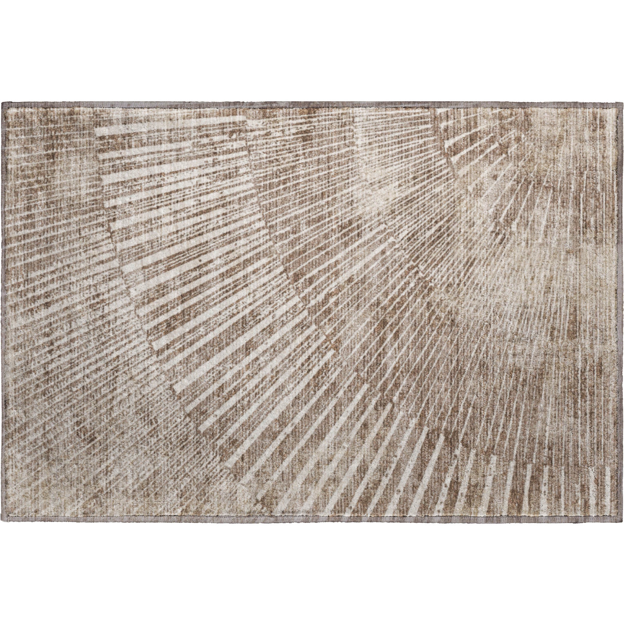 Split Machine Washable Transitional Taupe Brown Rug 1'8" x 2'6" #shape_Rectangle