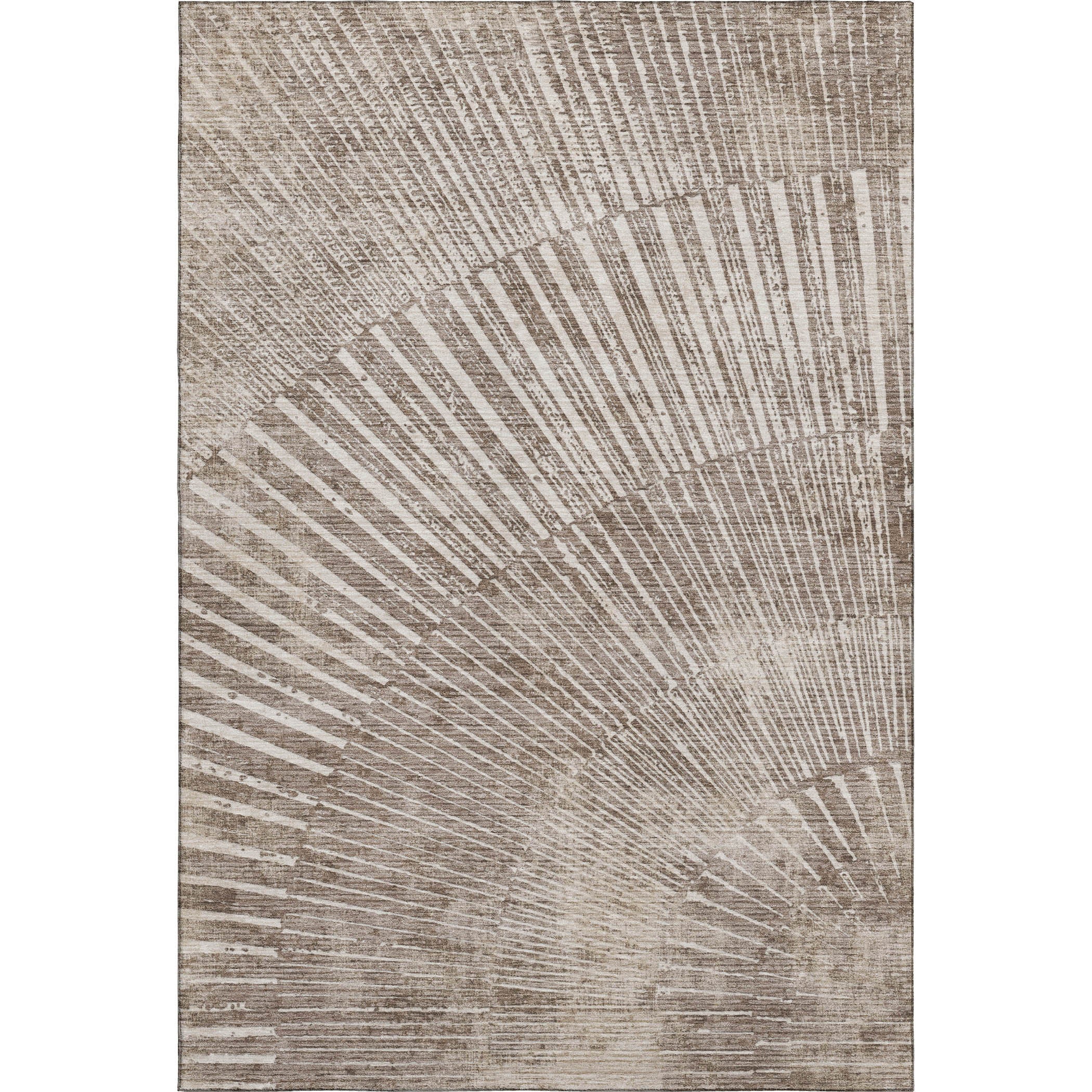 Split Machine Washable Transitional Taupe Brown Rug 2'6" x 3'10" #shape_Rectangle