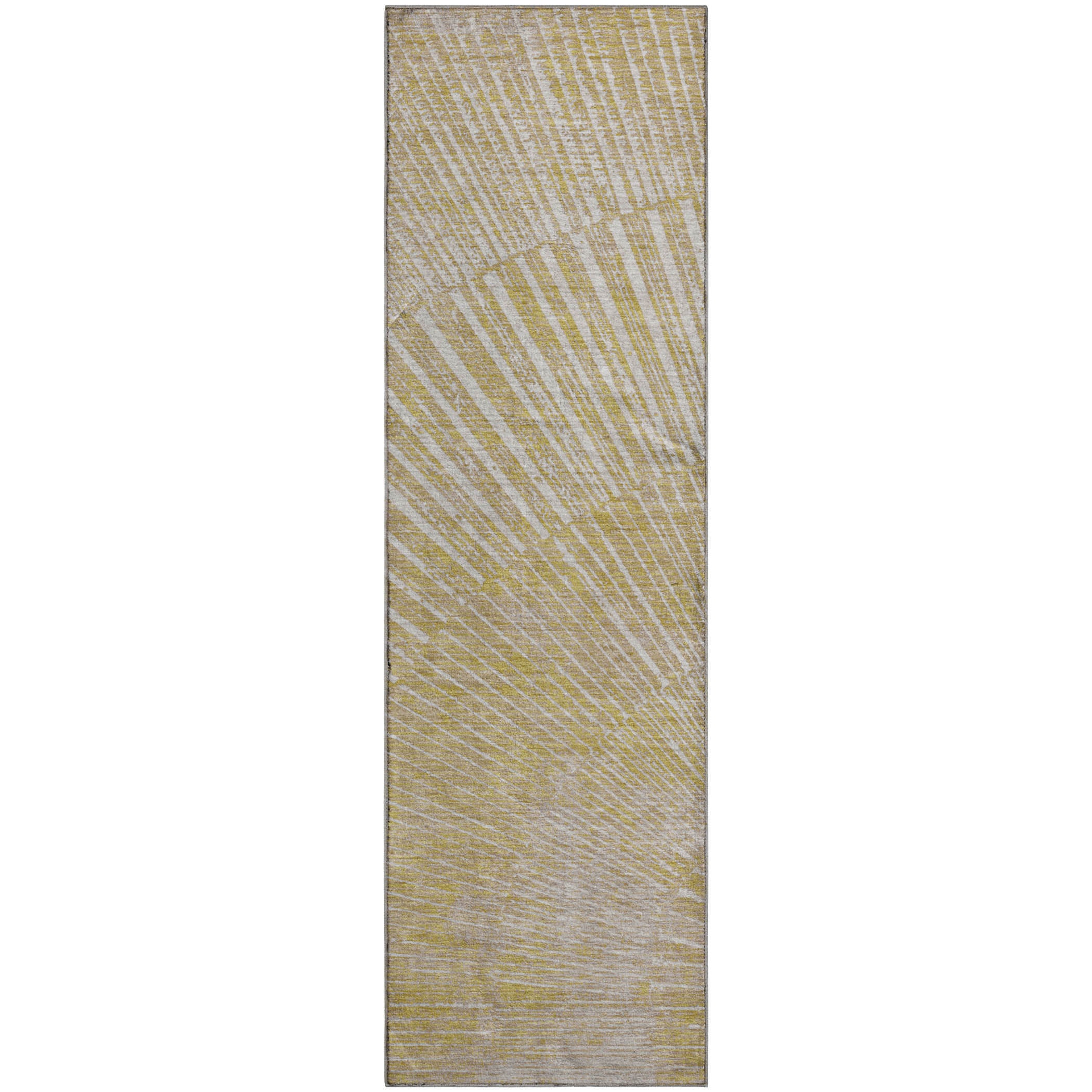 Split Machine Washable Transitional Wheat Gold Rug 2'3" x 7'6" #shape_Runner
