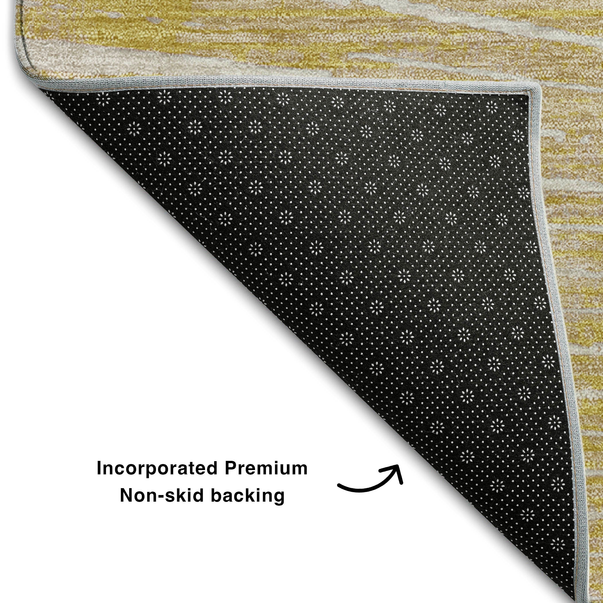 Split Machine Washable Transitional Wheat Gold Rug 1'8" x 2'6" #shape_Rectangle