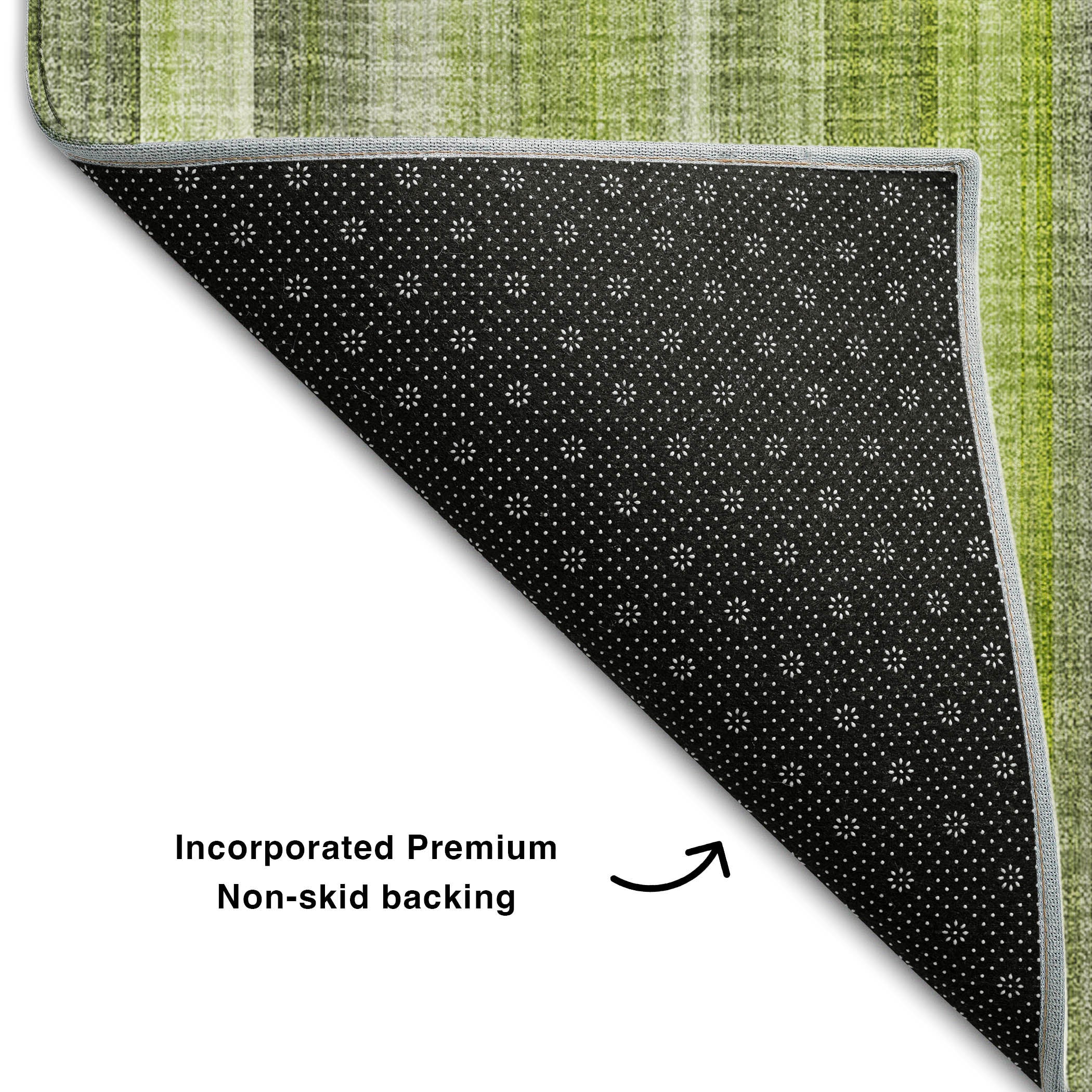 Siena Machine Washable Transitional Green Rug 1'8" x 2'6" #shape_Rectangle