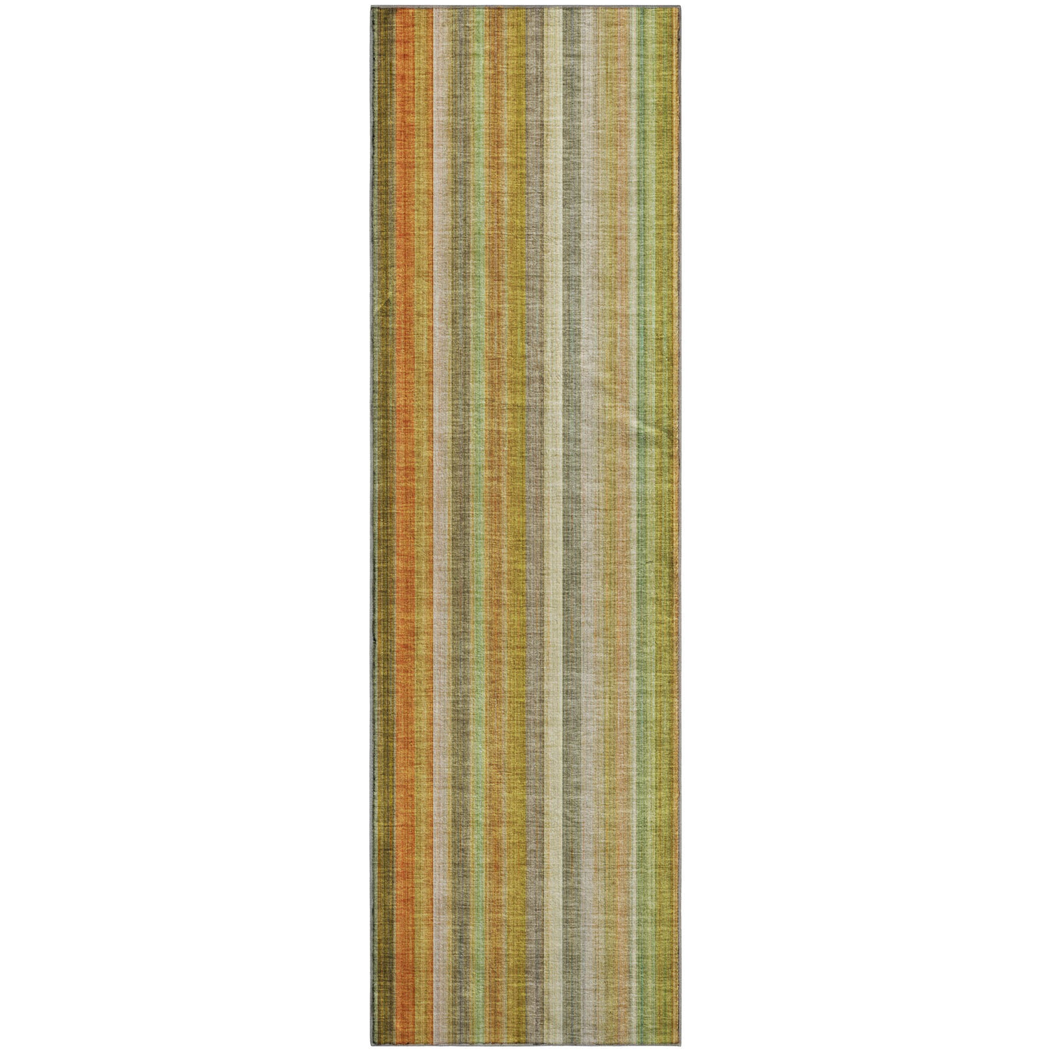Siena Machine Washable Transitional Khaki Brown Rug 2'3" x 7'6" #shape_Runner
