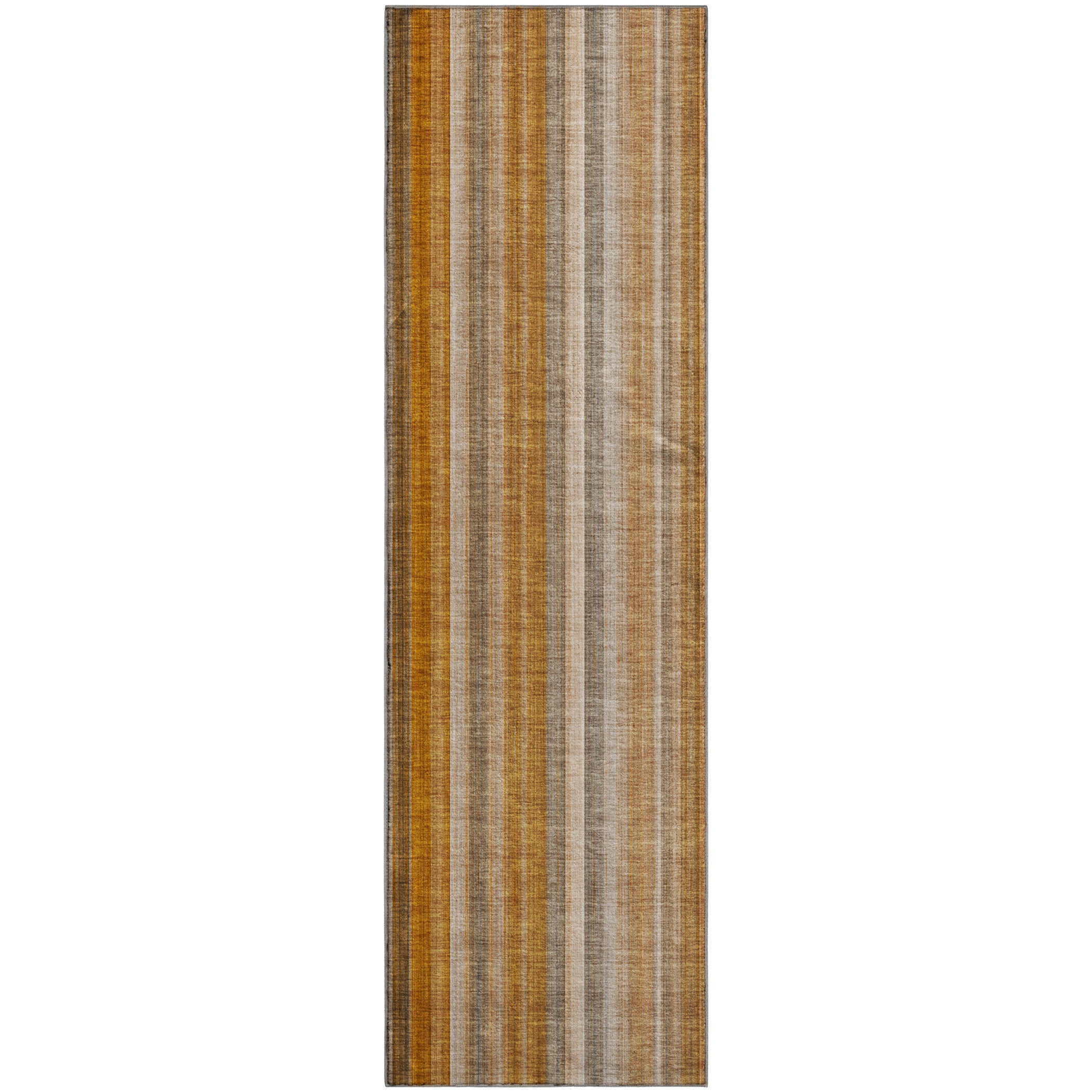 Siena Machine Washable Transitional Paprika Orange Rug 2'3" x 7'6" #shape_Runner