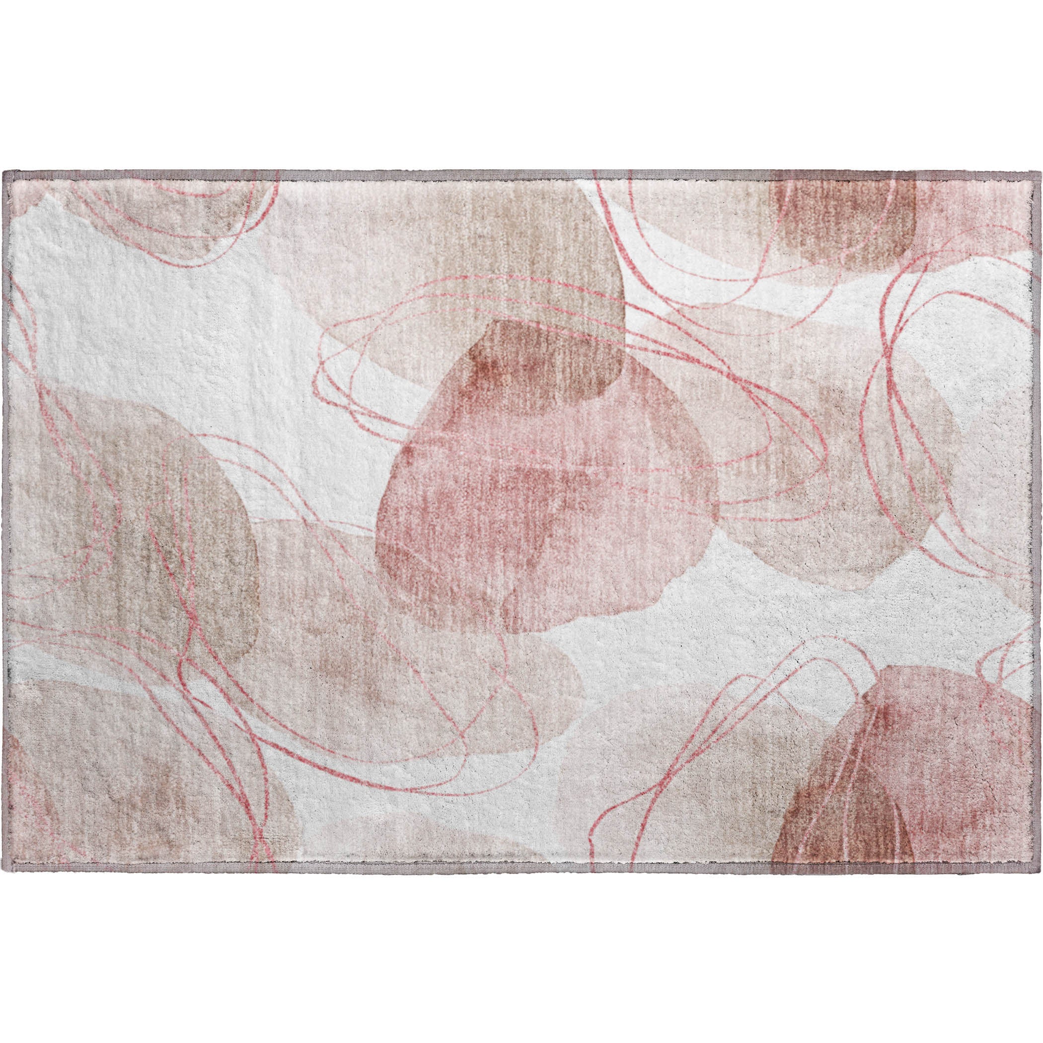 Kathmandu Machine Washable Contemporary Merlot Red Rug 1'8" x 2'6" #shape_Rectangle