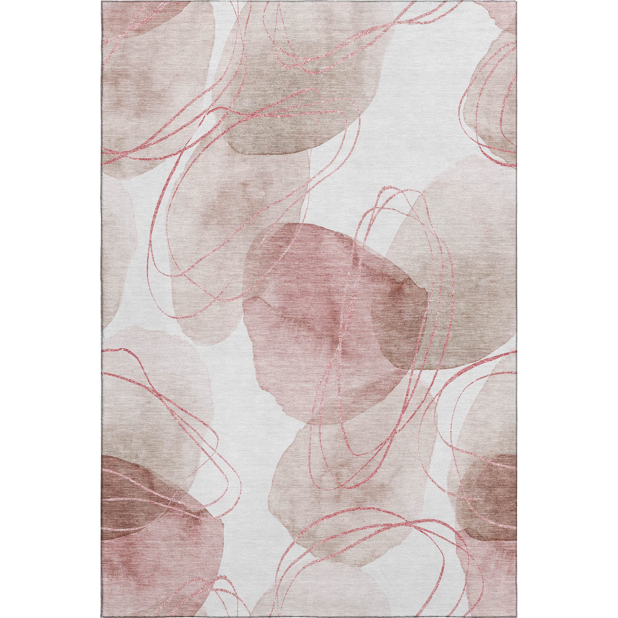 Kathmandu Machine Washable Contemporary Merlot Red Rug 2'6" x 3'10" #shape_Rectangle