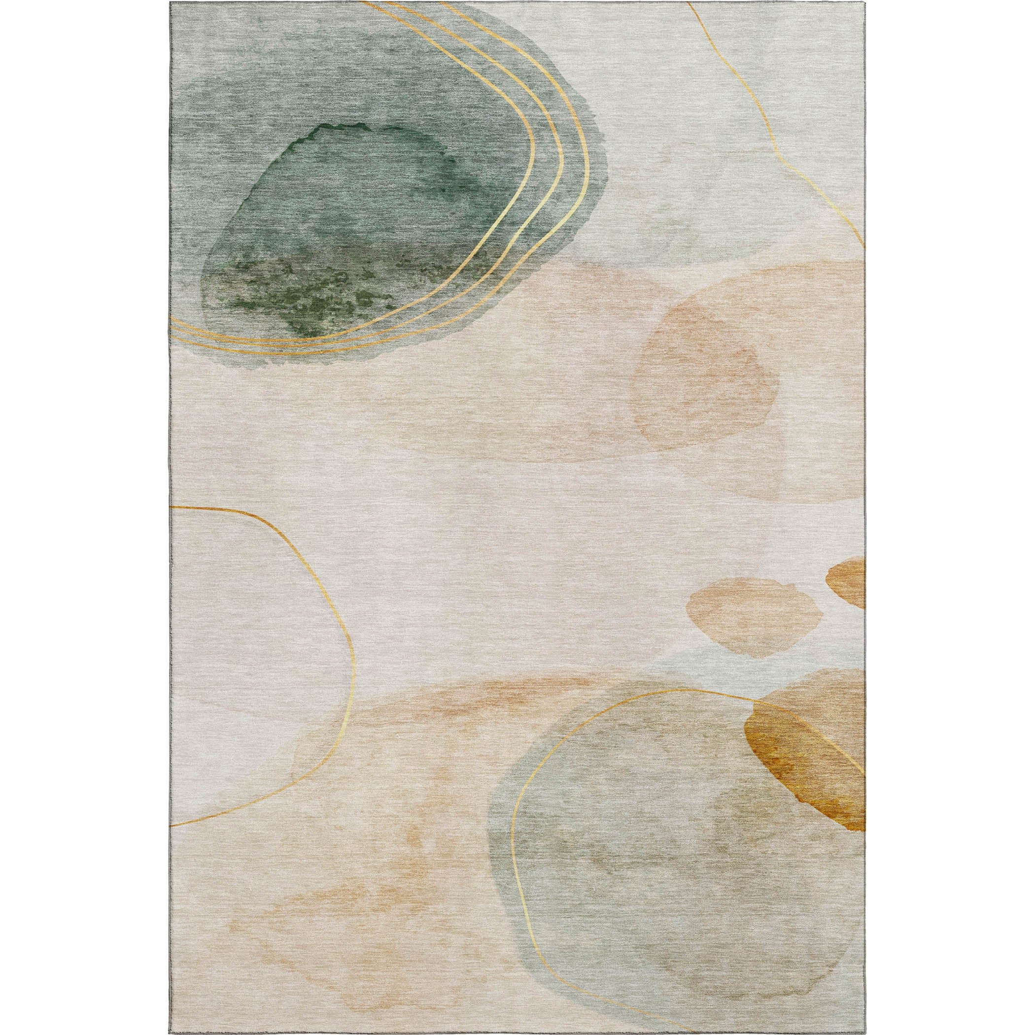 Reykjavik Machine Washable Transitional Beige Brown Rug 2'6" x 3'10" #shape_Rectangle