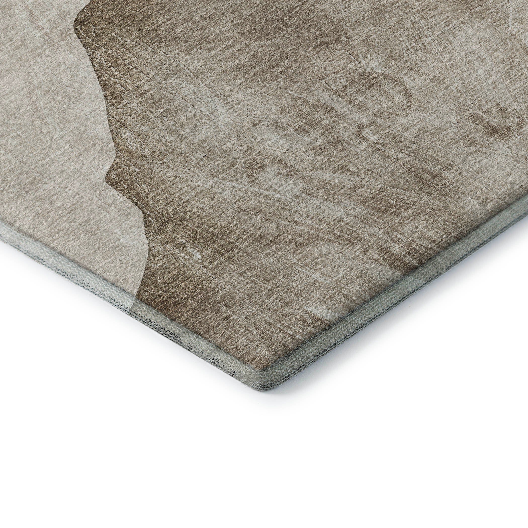 Seoul Machine Washable Transitional Brown Rug 1'8" x 2'6" #shape_Rectangle