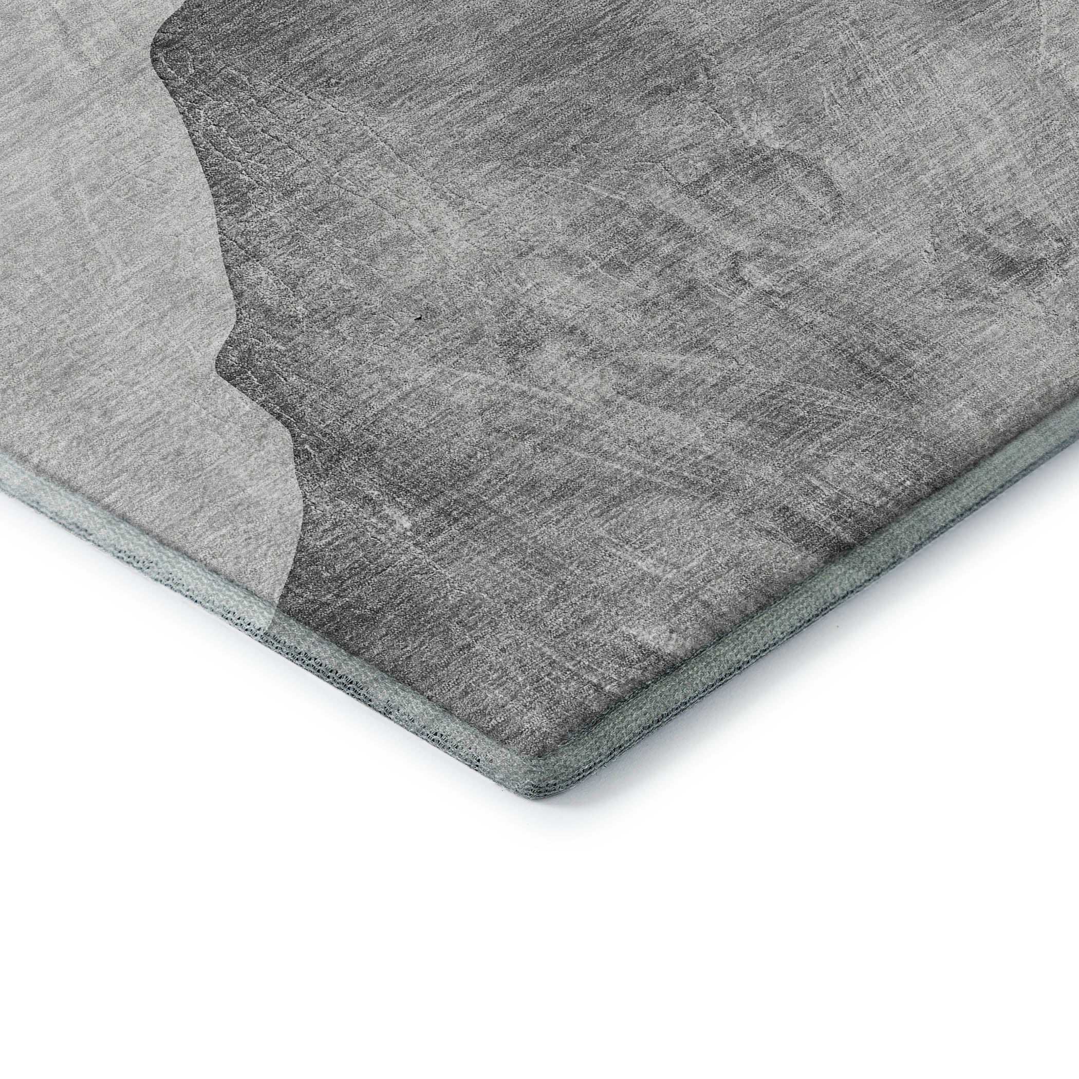 Seoul Machine Washable Transitional Gray Rug 1'8" x 2'6" #shape_Rectangle