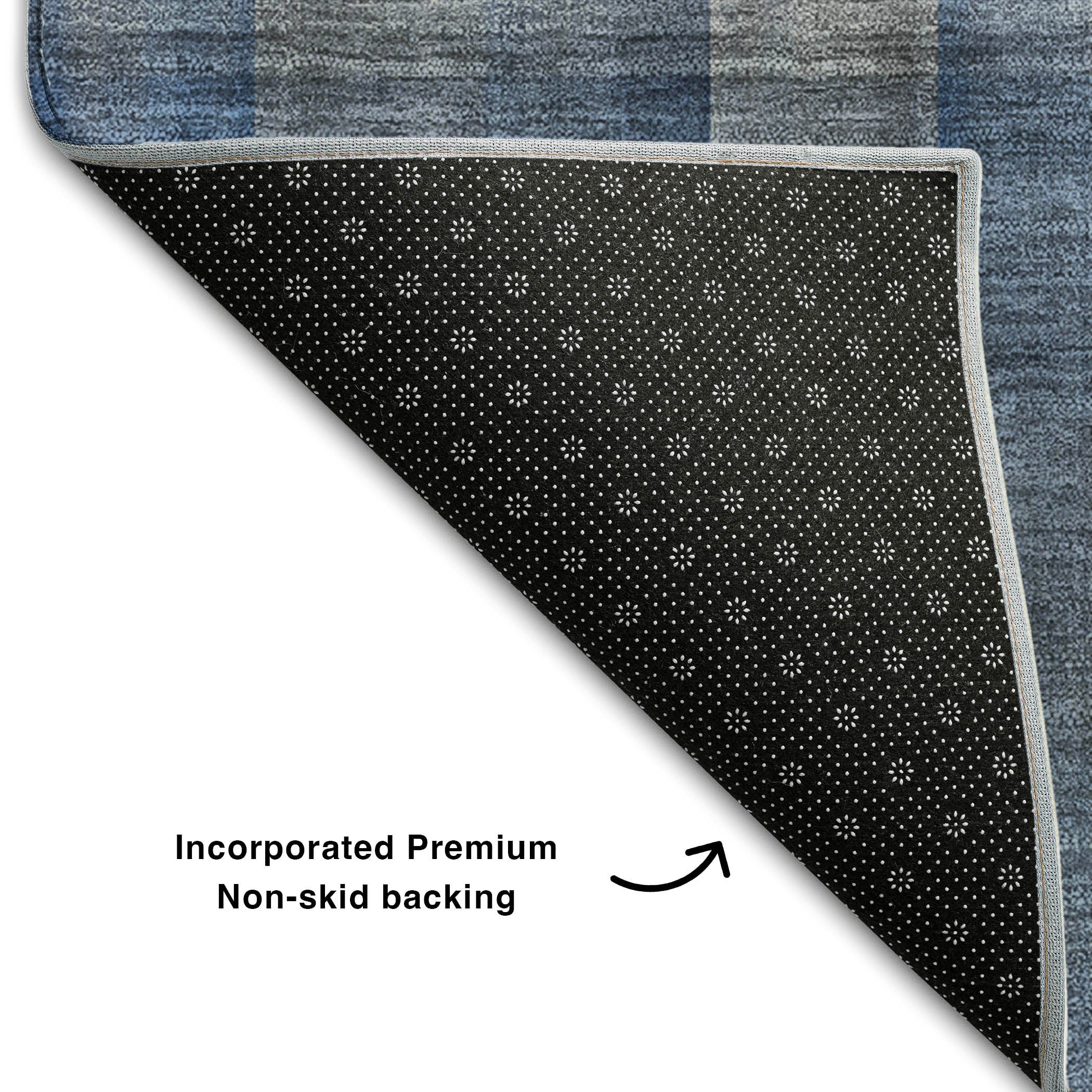 Havana Machine Washable Transitional Blue Rug 1'8" x 2'6" #shape_Rectangle