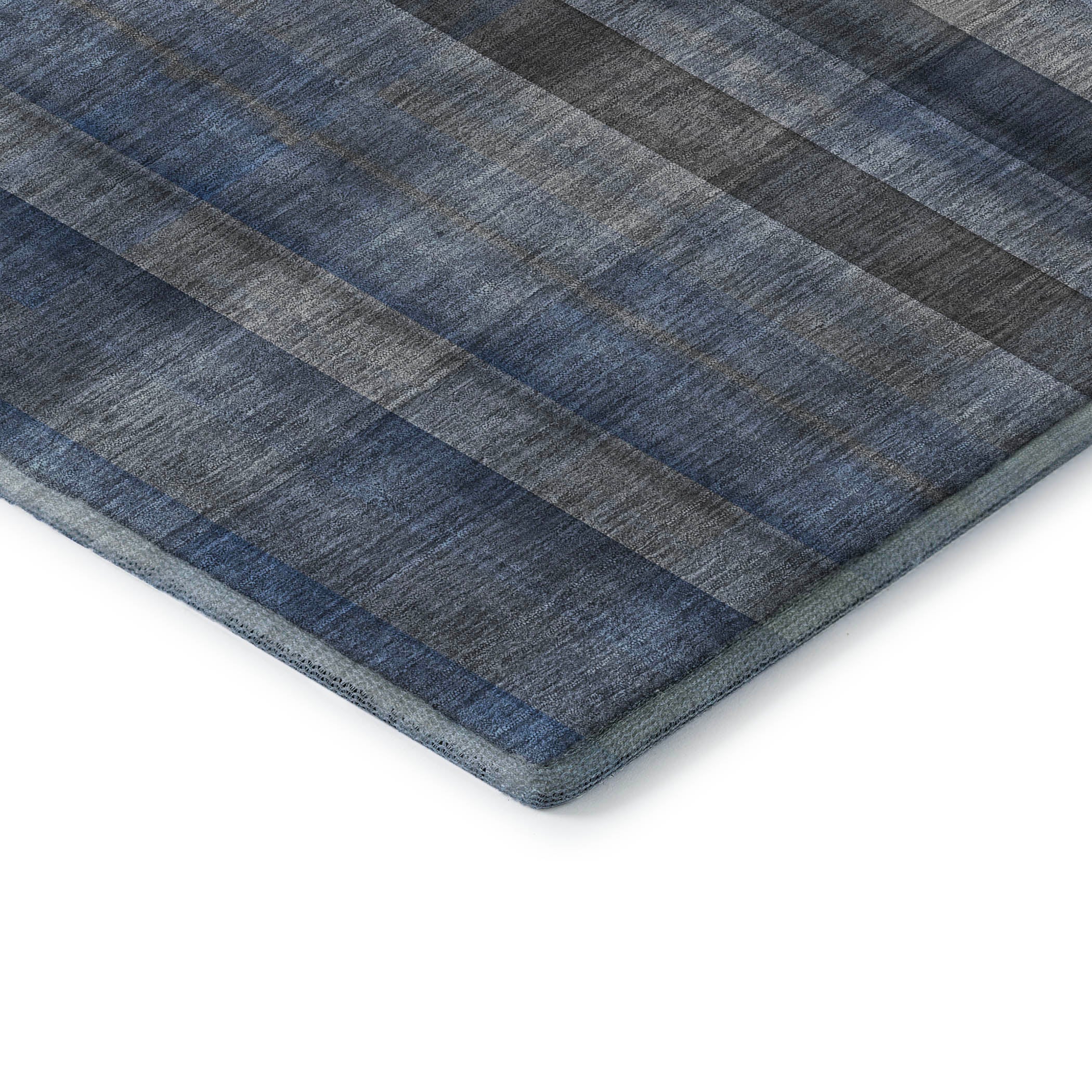 Havana Machine Washable Transitional Blue Rug 1'8" x 2'6" #shape_Rectangle