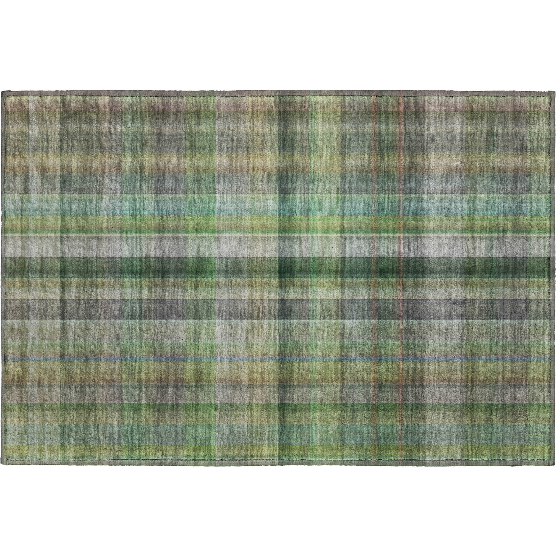 Havana Machine Washable Transitional Green Rug 1'8" x 2'6" #shape_Rectangle