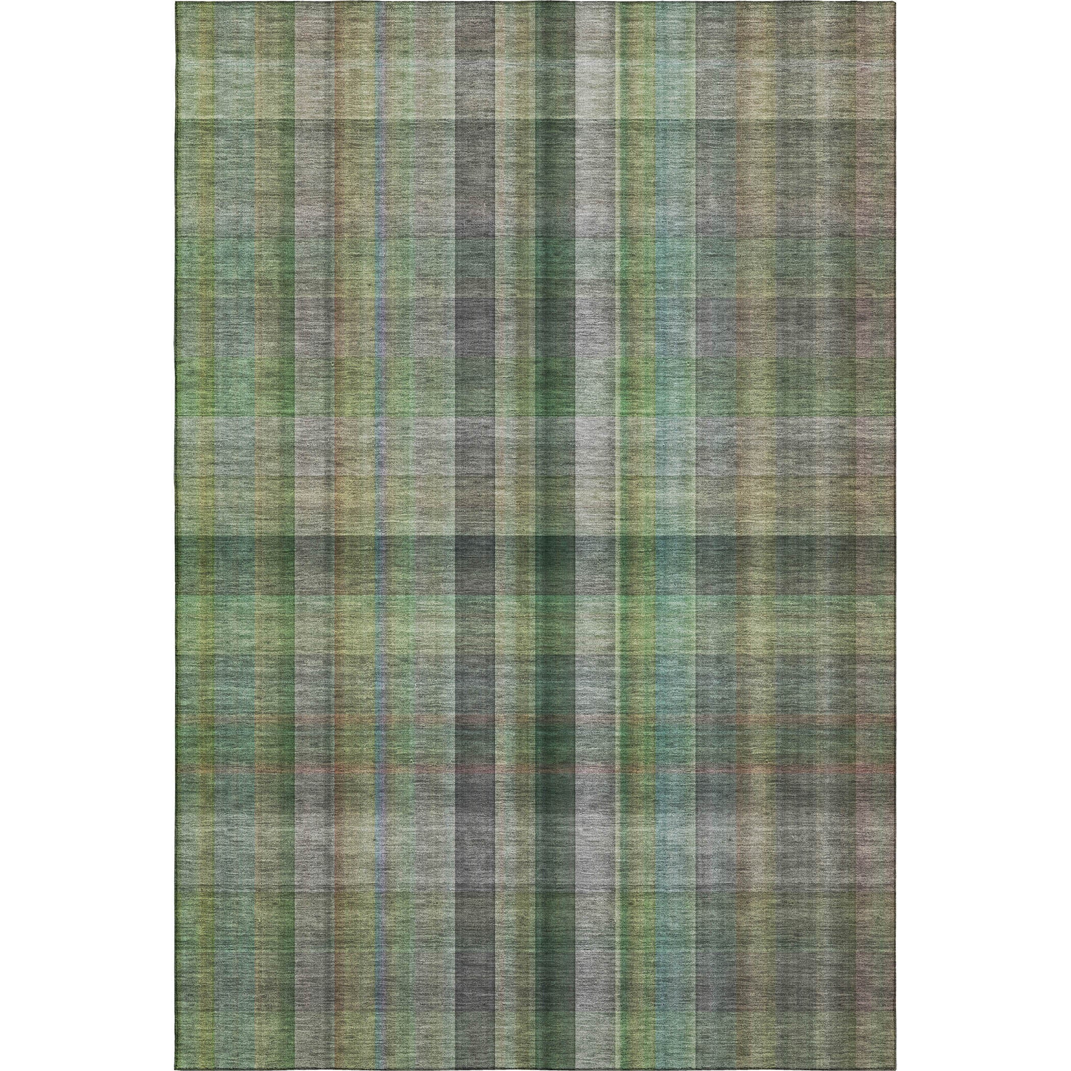 Havana Machine Washable Transitional Green Rug 2'6" x 3'10" #shape_Rectangle