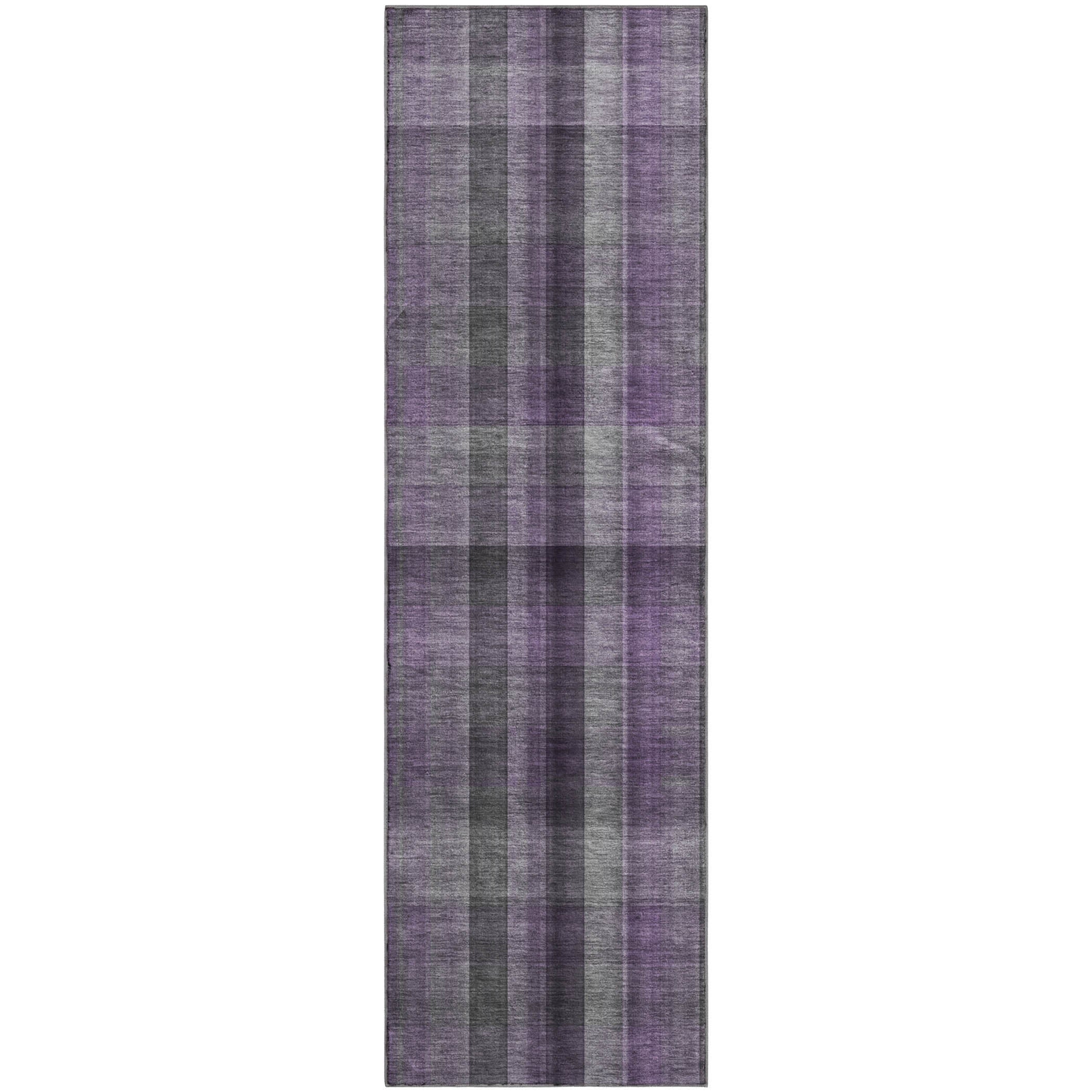 Havana Machine Washable Transitional Purple Rug 2'3" x 7'6" #shape_Runner