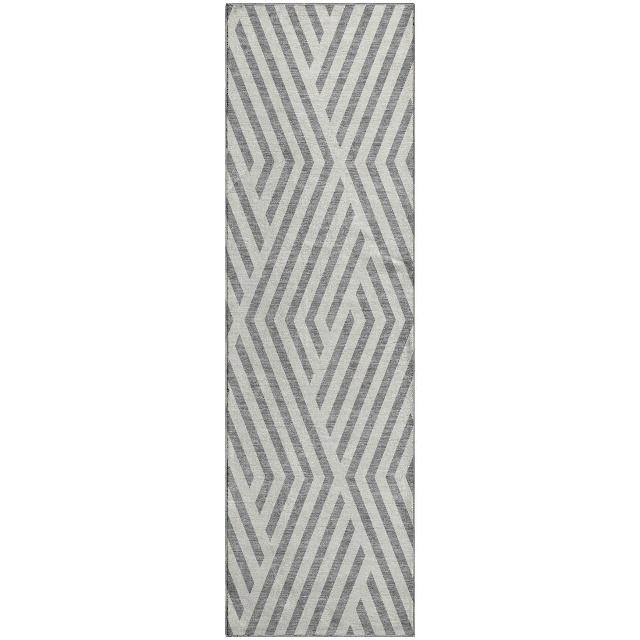 Oaxaca Machine Washable Transitional Gray Rug 2'3" x 7'6" #shape_Runner