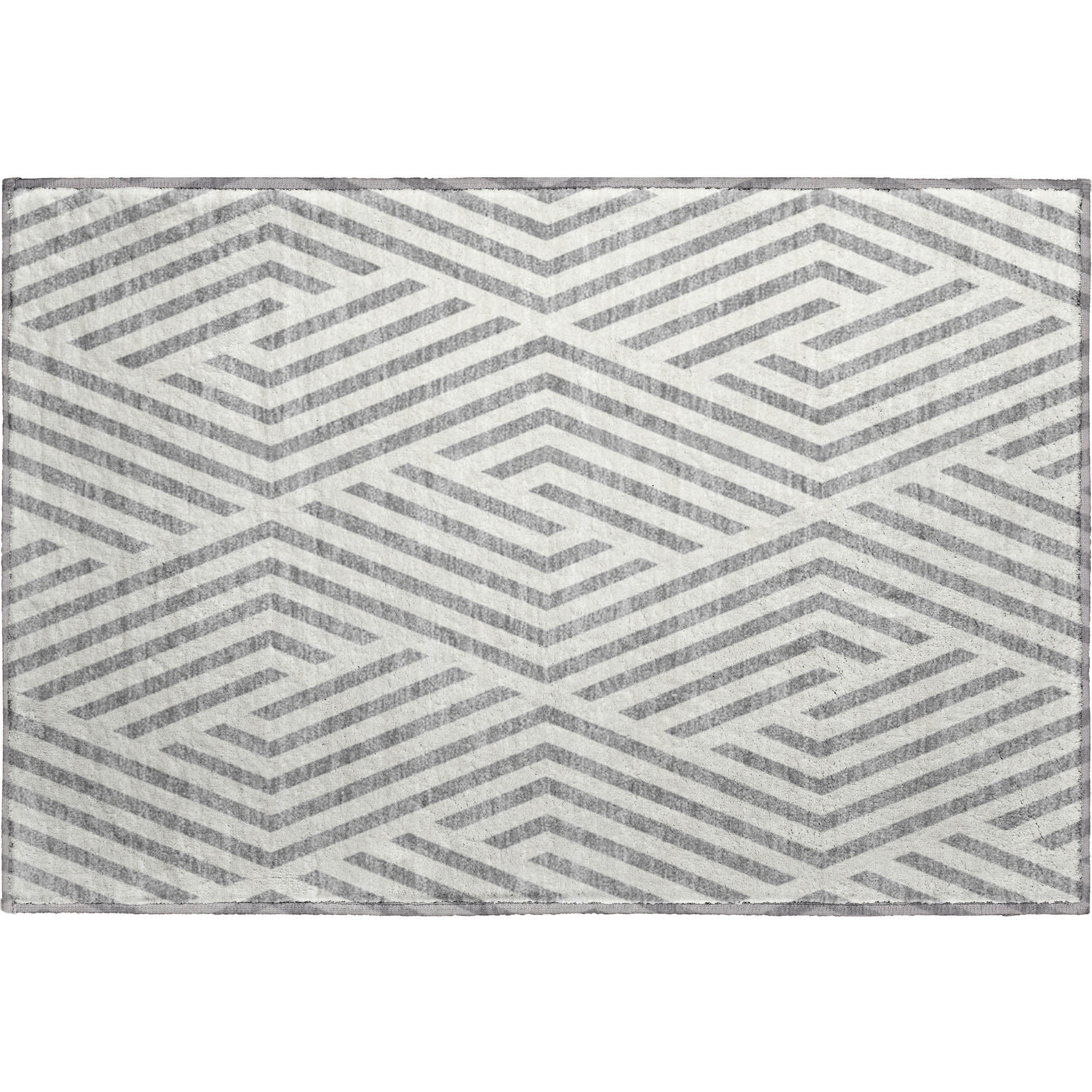 Oaxaca Machine Washable Transitional Gray Rug 1'8" x 2'6" #shape_Rectangle