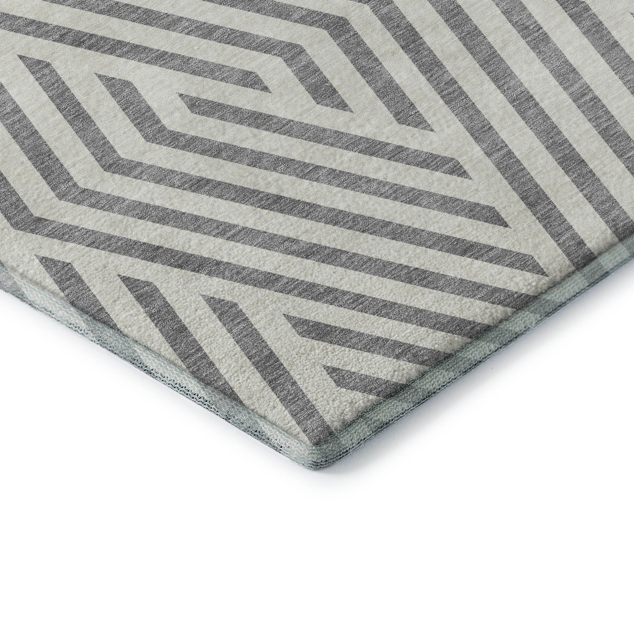 Oaxaca Machine Washable Transitional Gray Rug 1'8" x 2'6" #shape_Rectangle