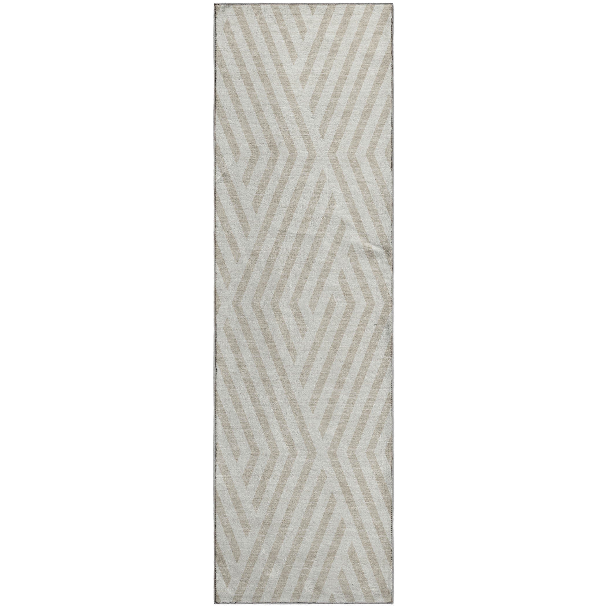 Oaxaca Machine Washable Transitional Ivory Rug 2'3" x 7'6" #shape_Runner