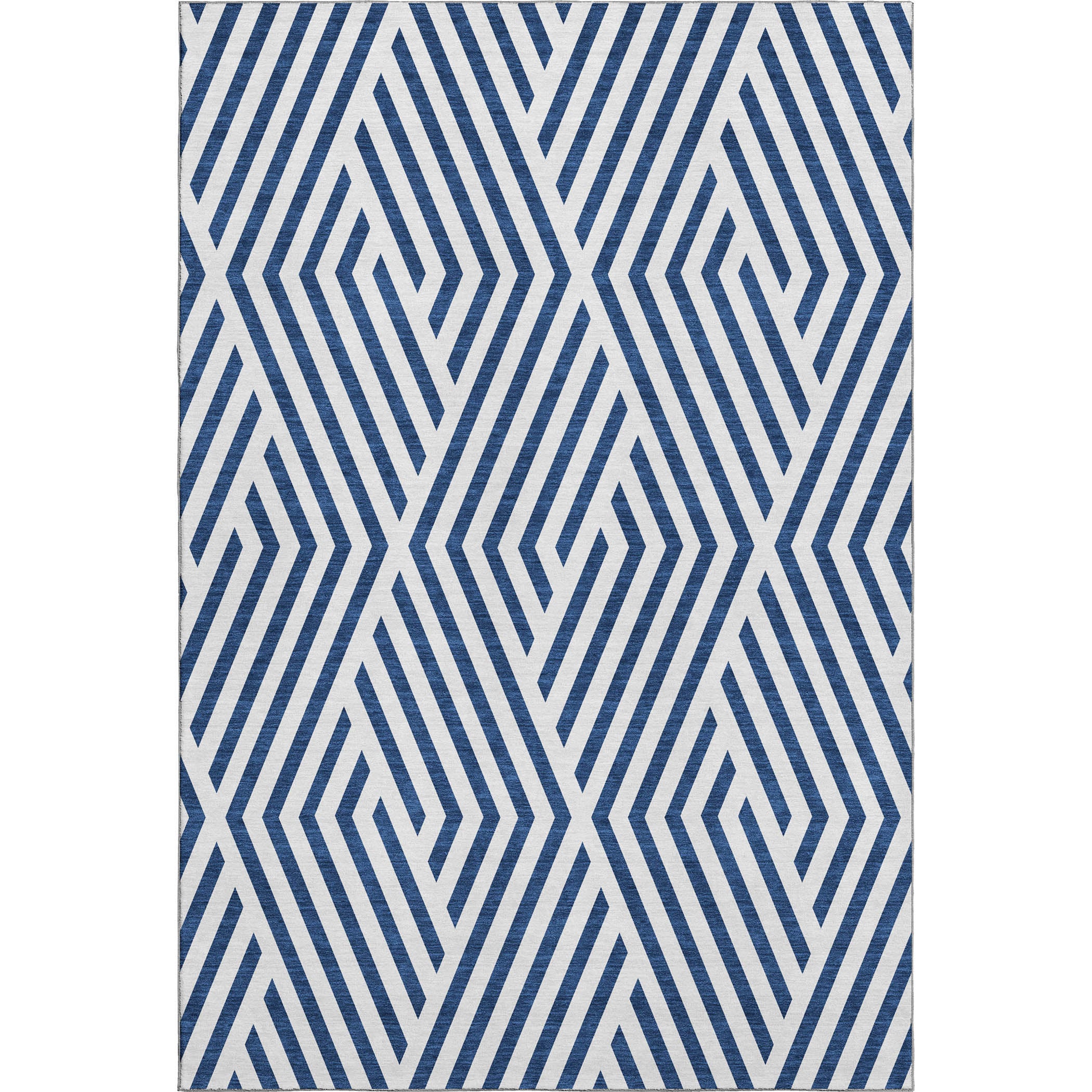 Oaxaca Machine Washable Transitional Navy Blue Rug 2'6" x 3'10" #shape_Rectangle